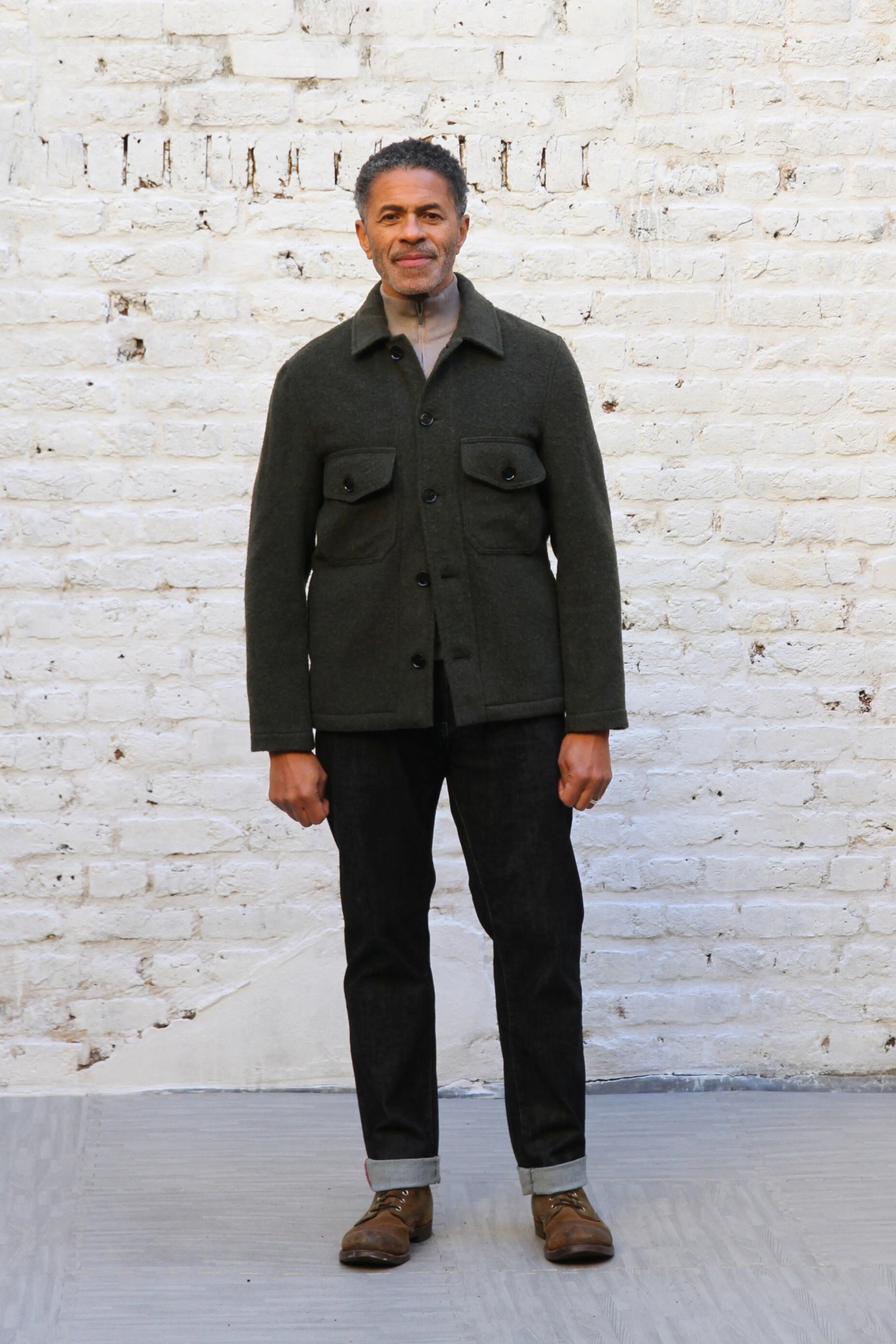 Goring Wool Jacket - Olive Casentino - Wear London