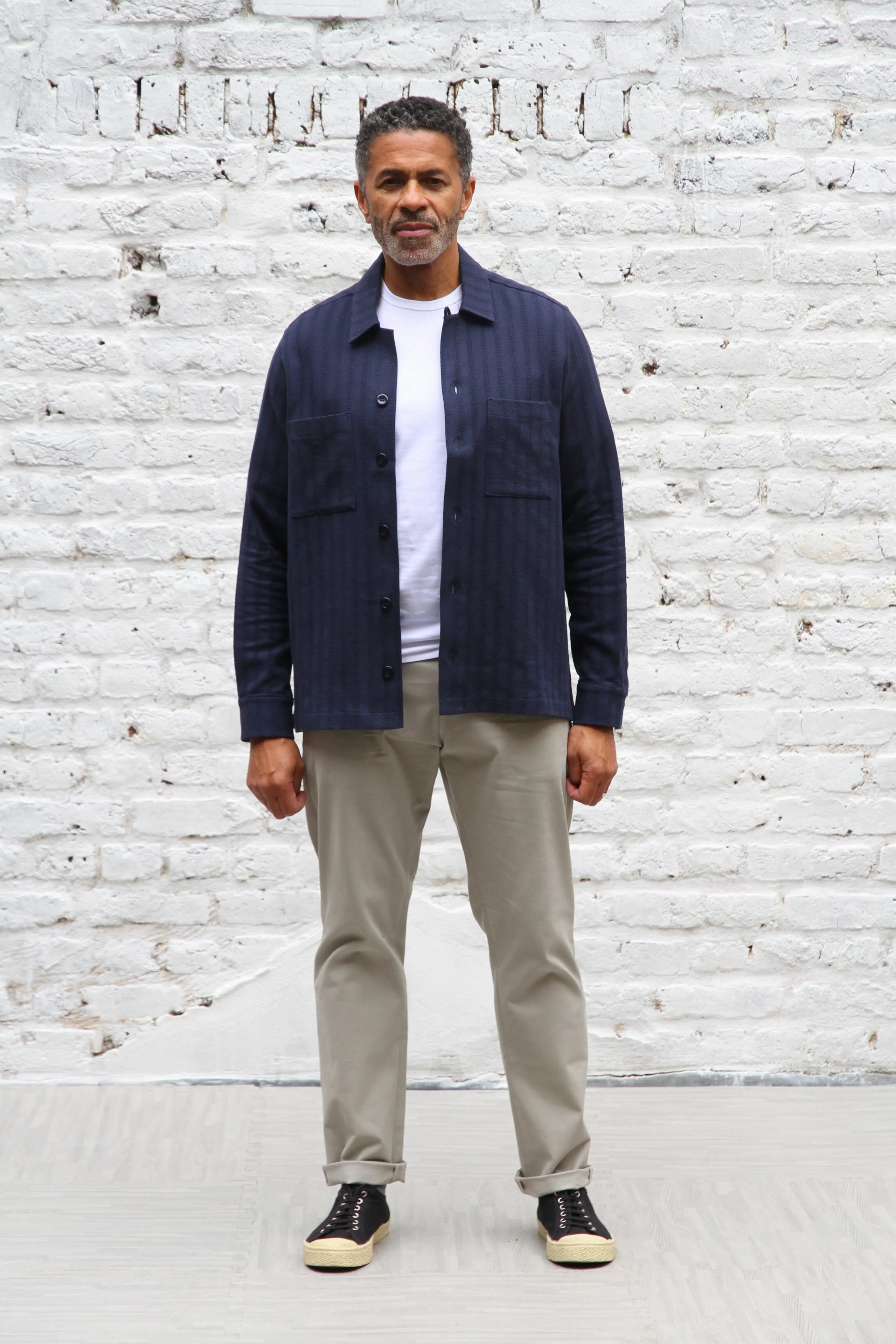 Gravel Long Sleeve Shirt - Navy Lacivert - Wear London