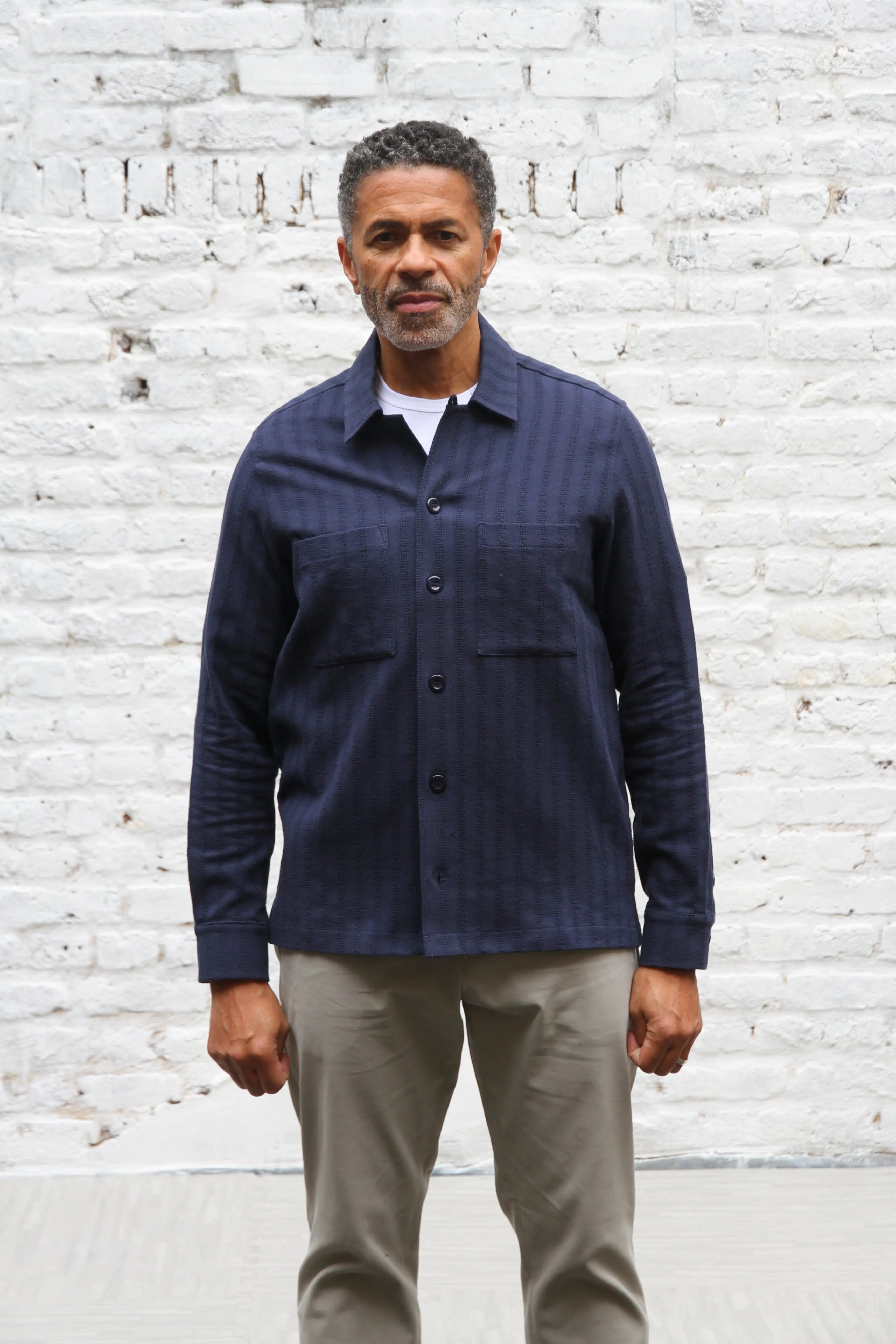 Gravel Long Sleeve Shirt - Navy Lacivert - Wear London