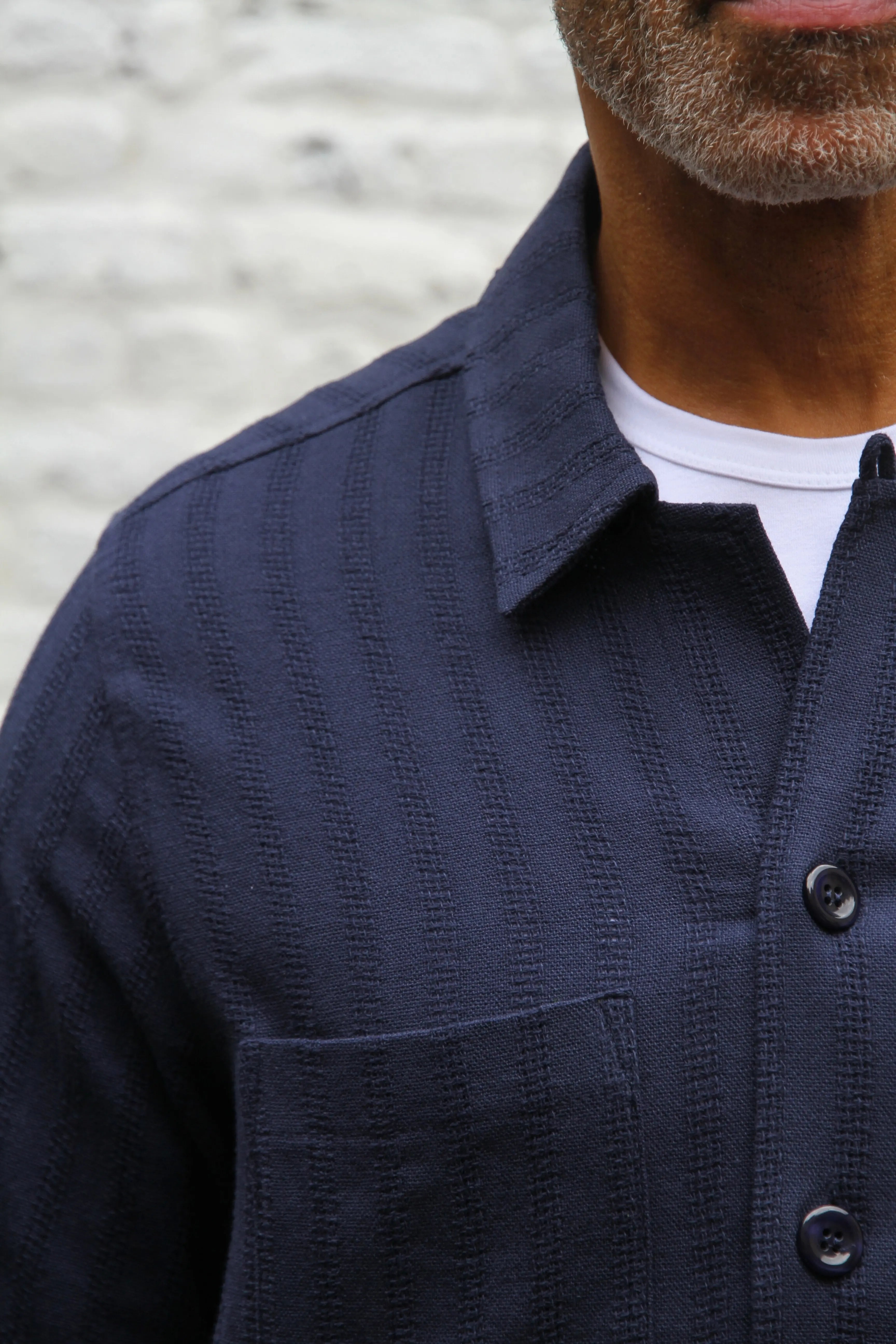 Gravel Long Sleeve Shirt - Navy Lacivert - Wear London