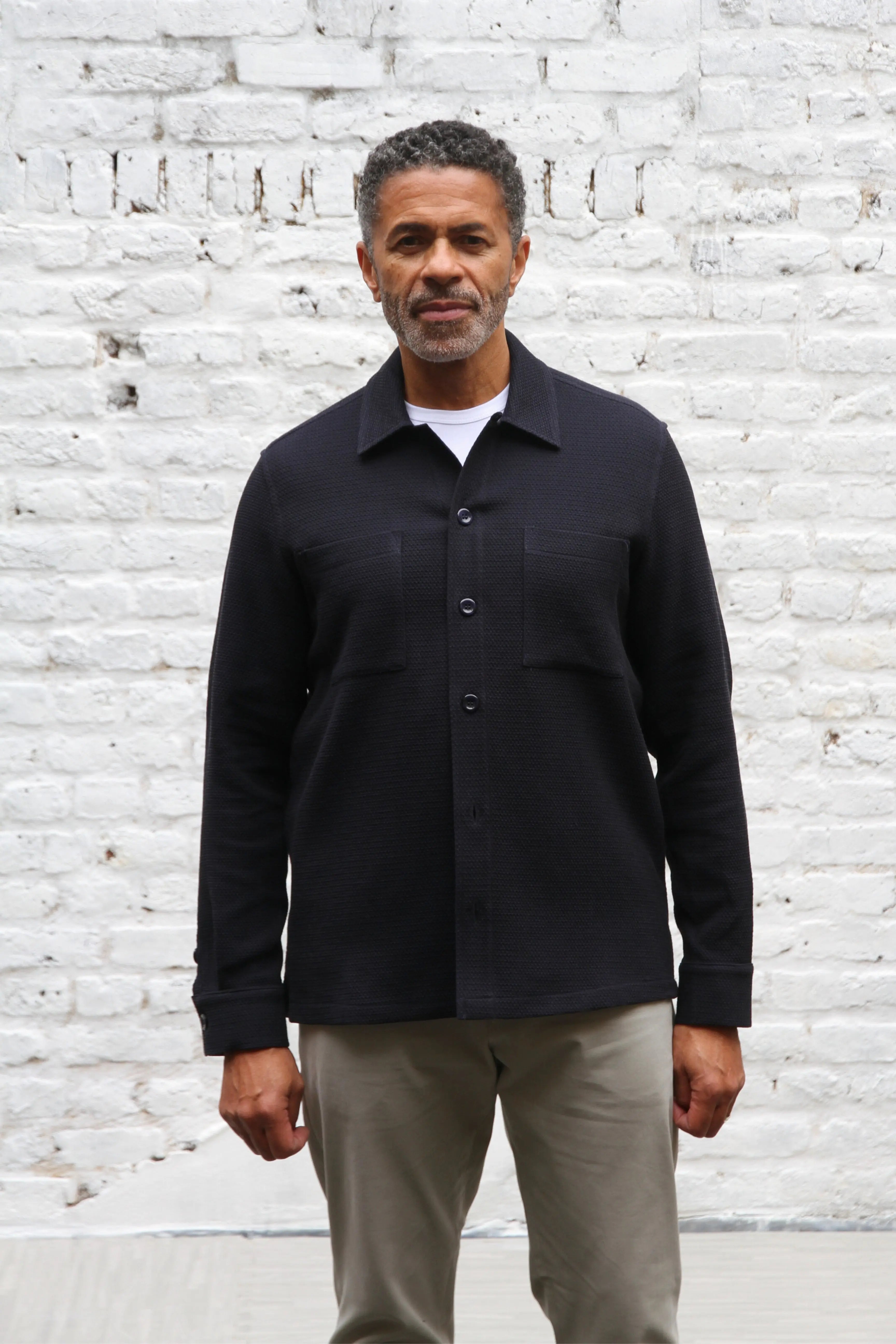 Gravel Long Sleeve Shirt - Navy Malta - Wear London