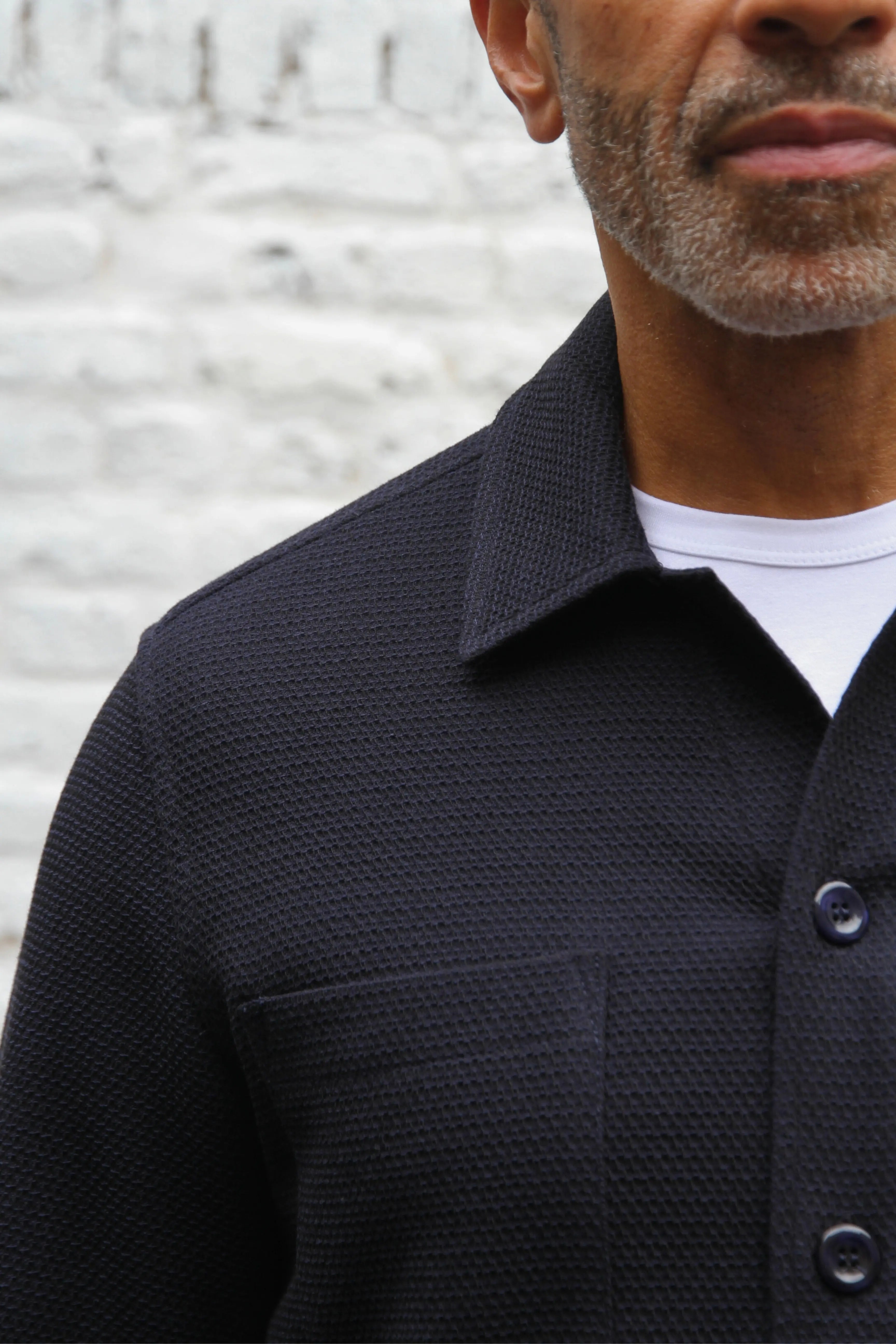 Gravel Long Sleeve Shirt - Navy Malta - Wear London