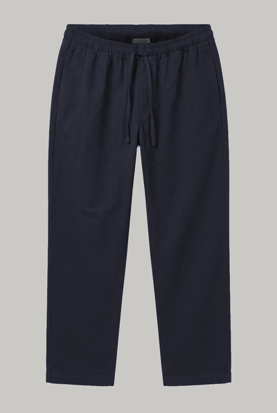 Hildyard Comfort Fit Trouser – Navy Cotton Linen - Wear London