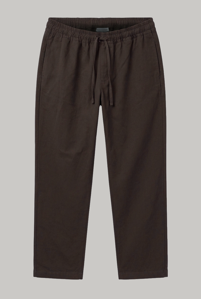 Hildyard Comfort Fit Trouser – Chocolate Cotton Linen - Wear London