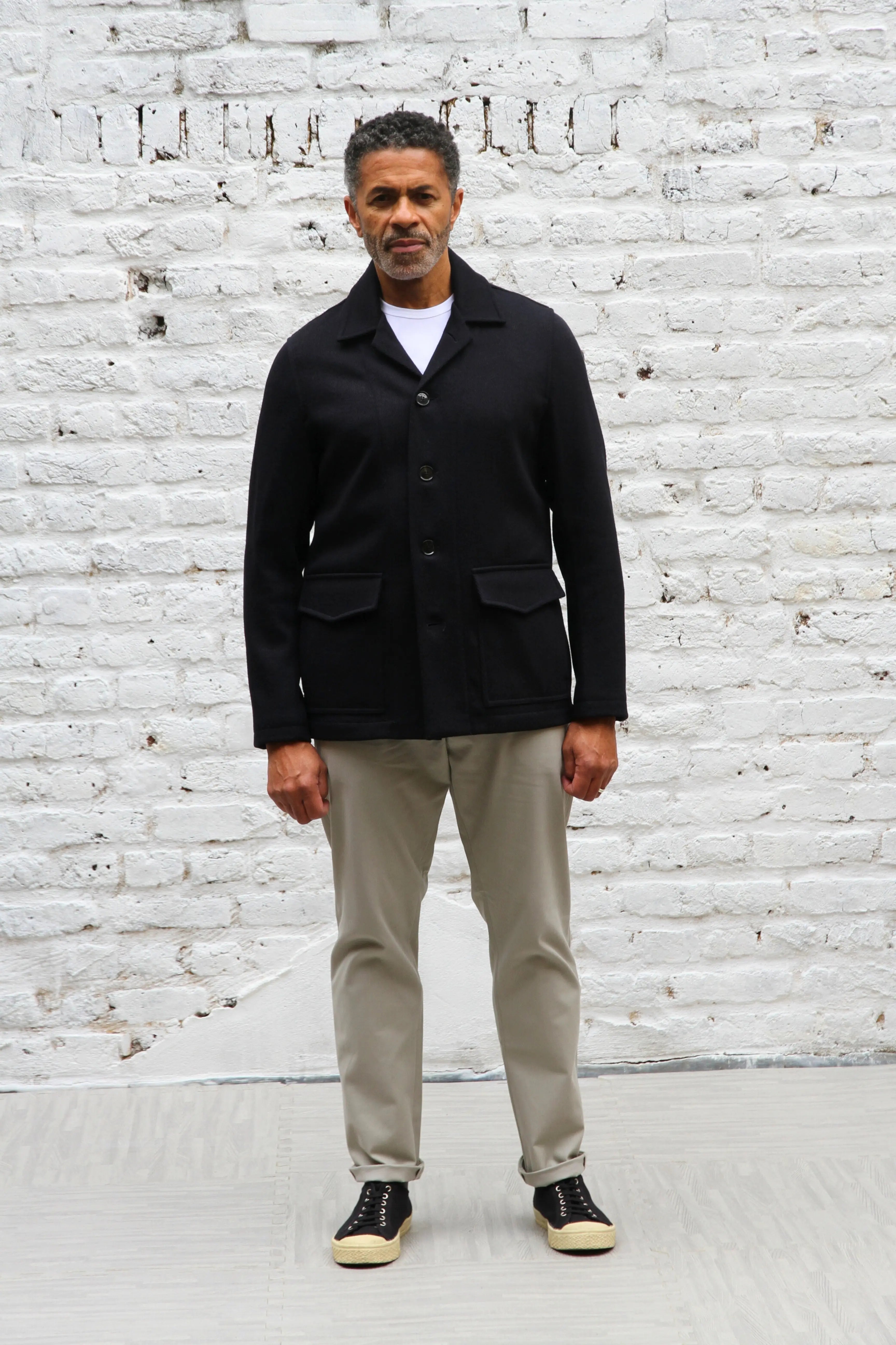 Holborn Revere Jacket - Diagonal Black Twill - Wear London