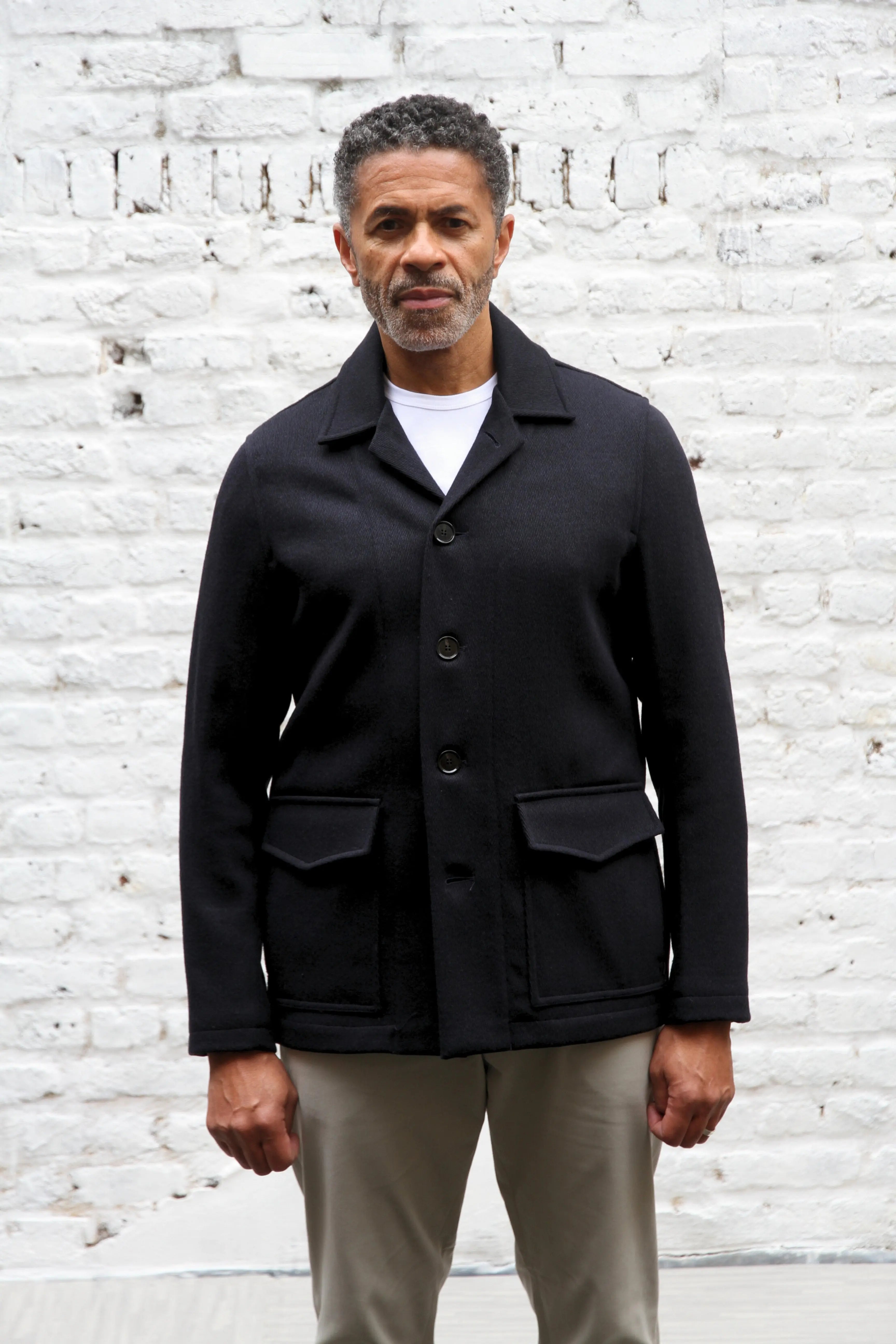 Holborn Revere Jacket - Diagonal Black Twill - Wear London