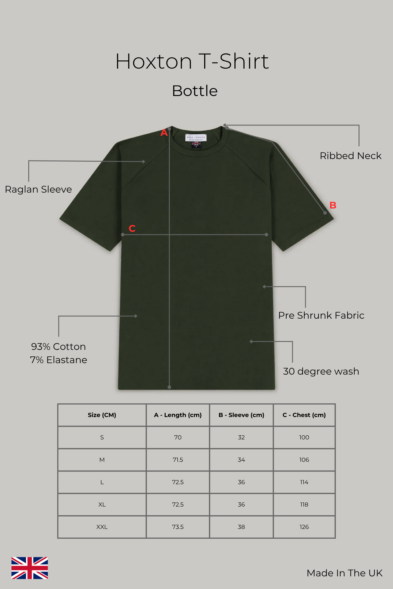 Hoxton T-shirt - Bottle Green - Wear London