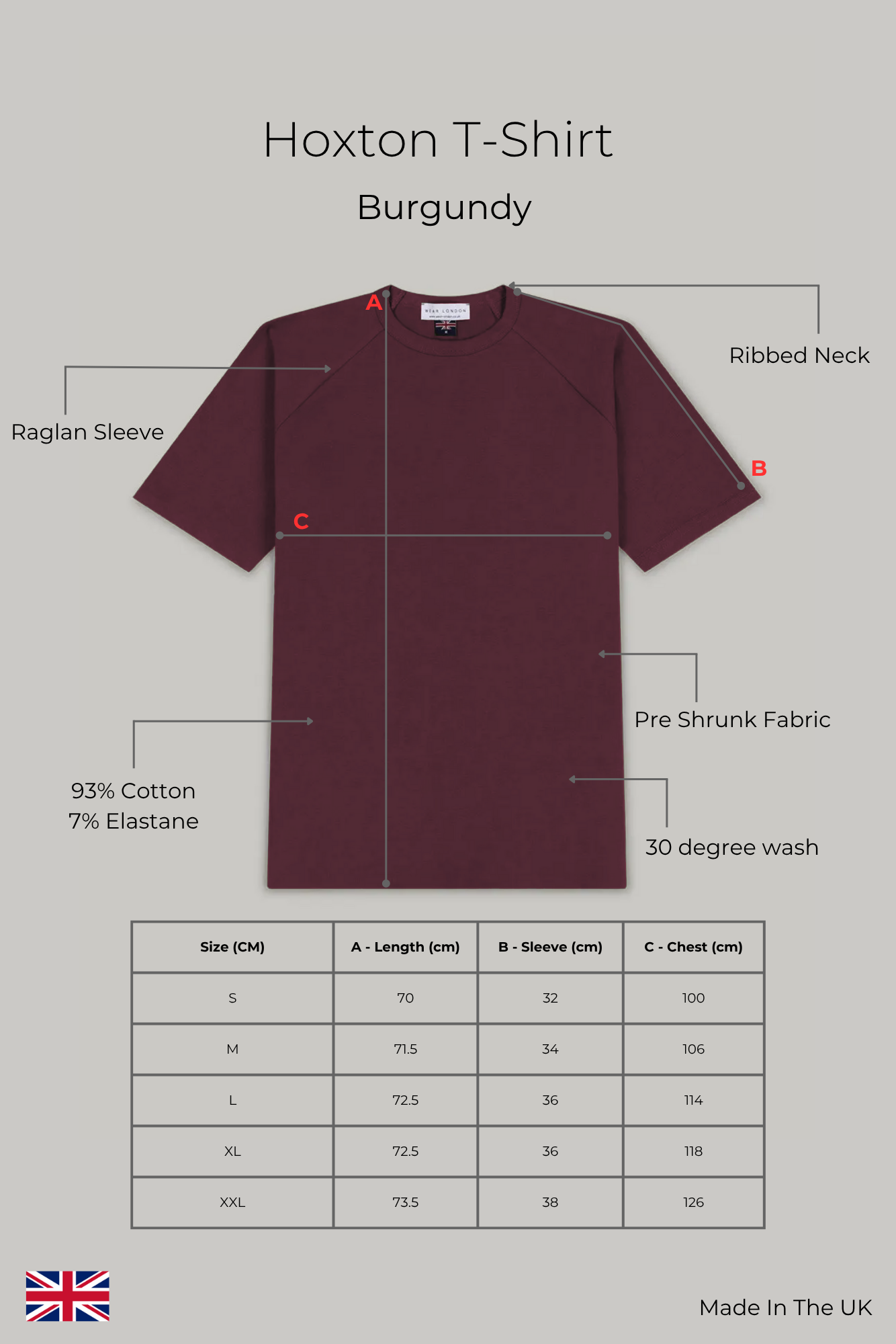 Hoxton T-Shirt - Burgundy - Wear London