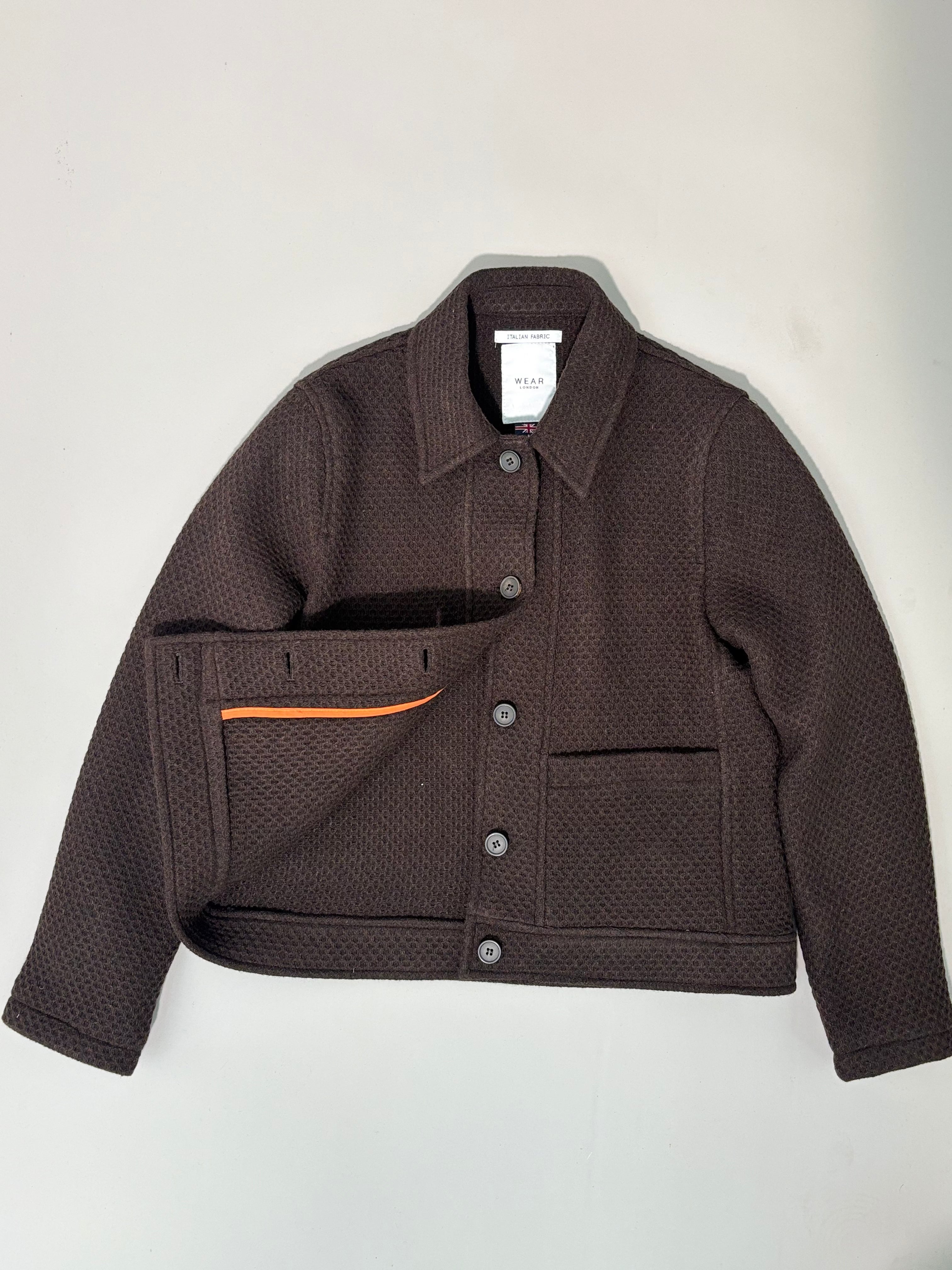 Regency wool coat - Nebula textured chocolate - Wear London