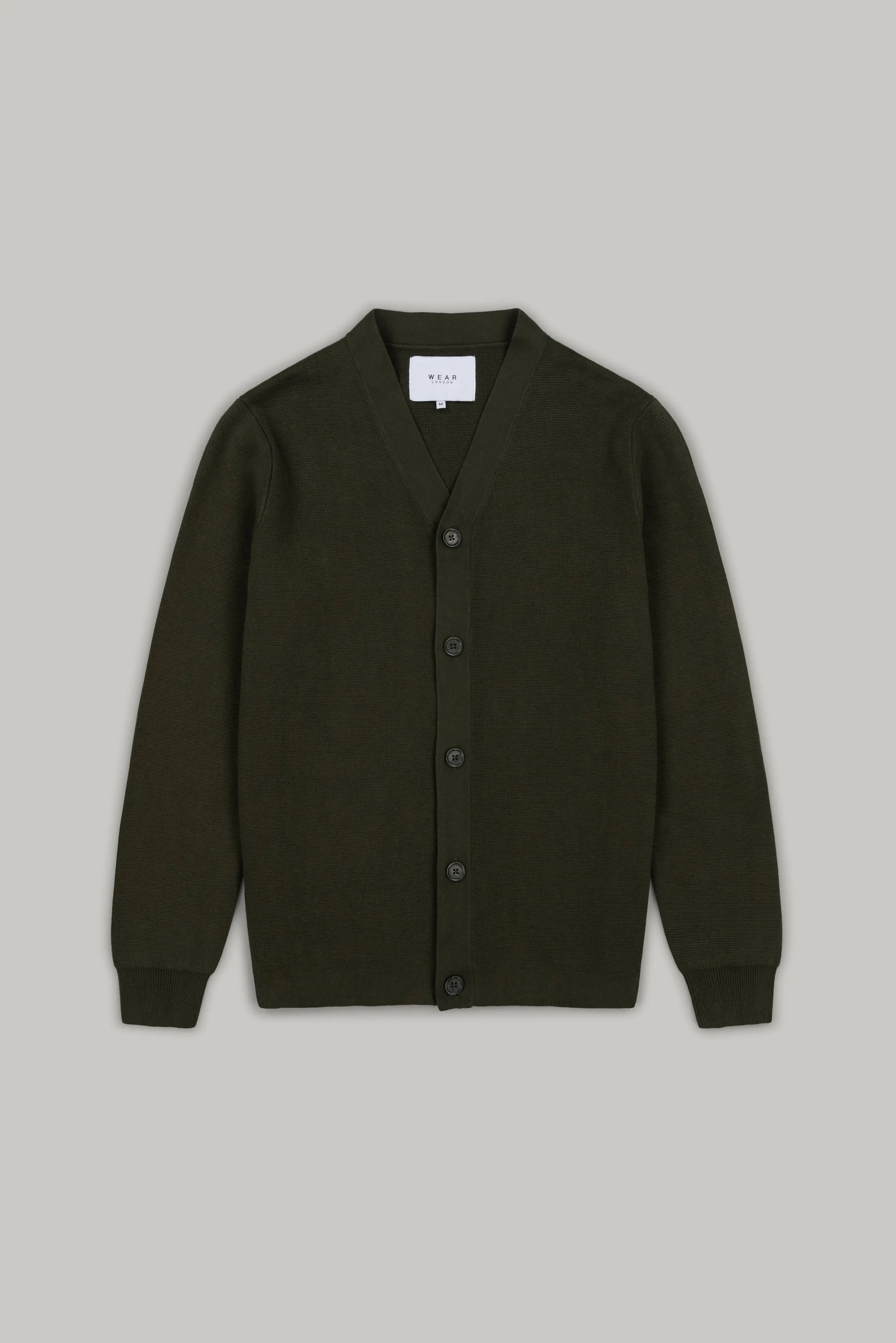 J Cosmos Cardigan Dark Olive - Wear London