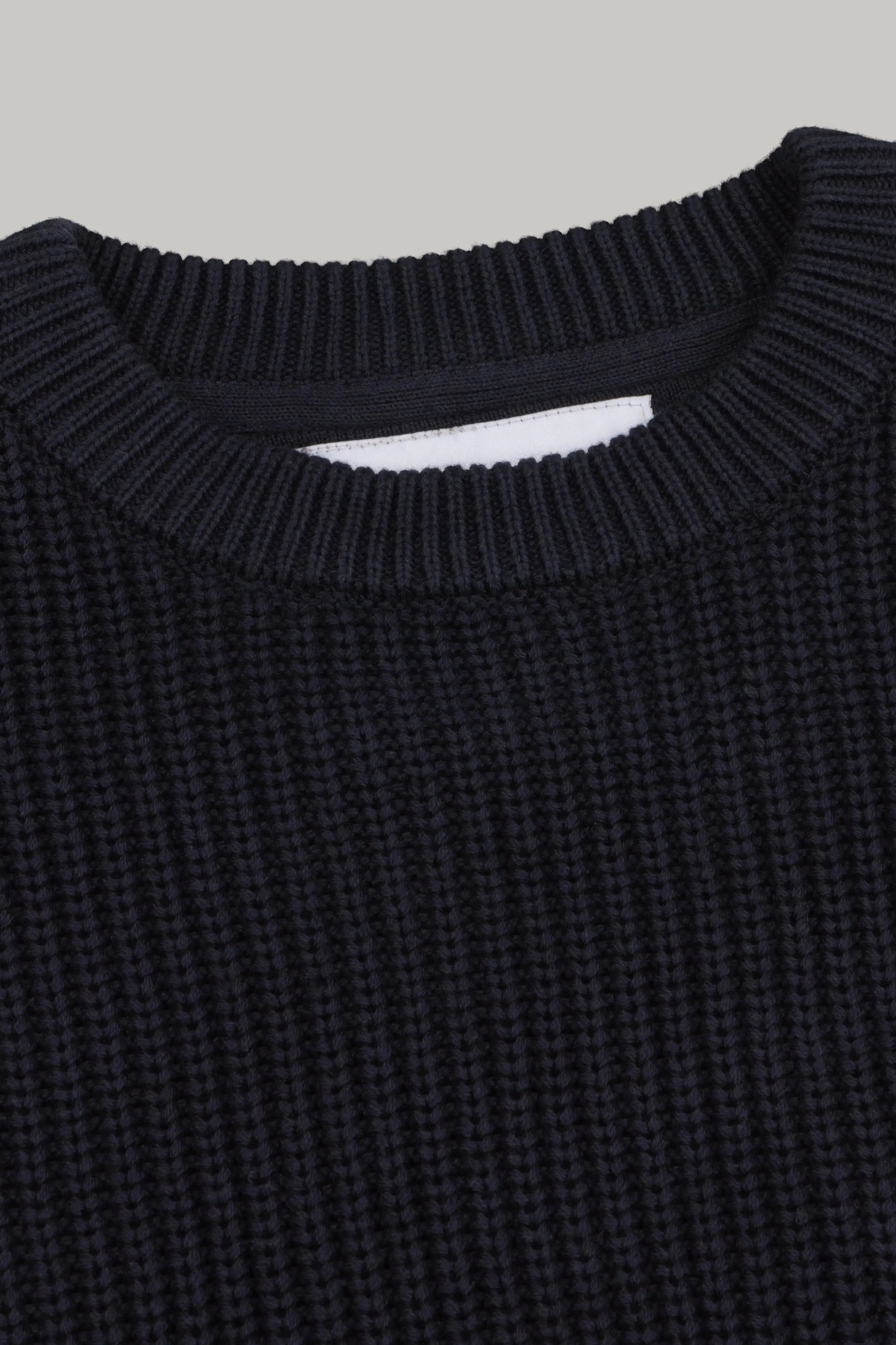 J Hailey Crew Knit - Navy - Wear London