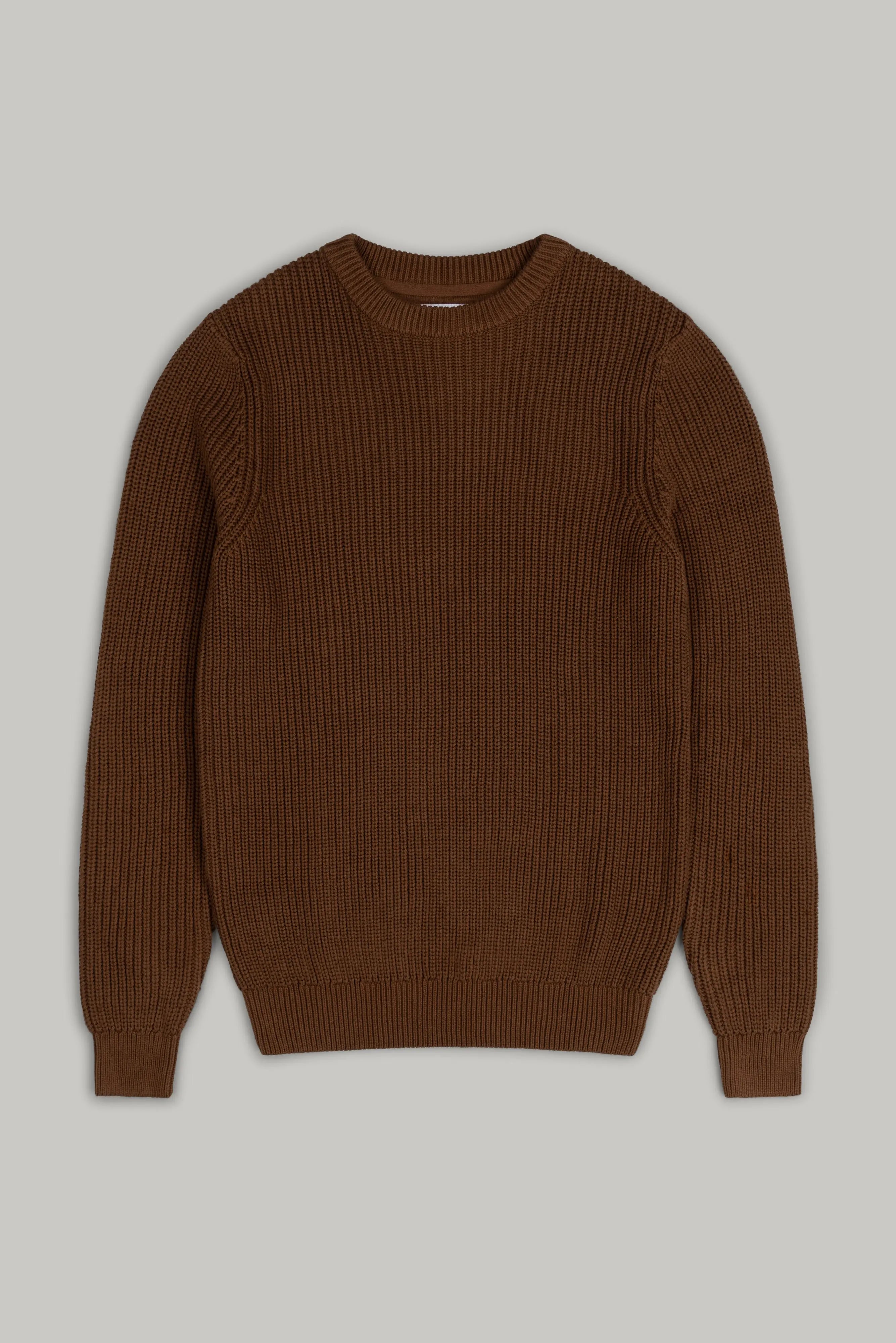 J Hailey Crew Knit - Tobacco - Wear London