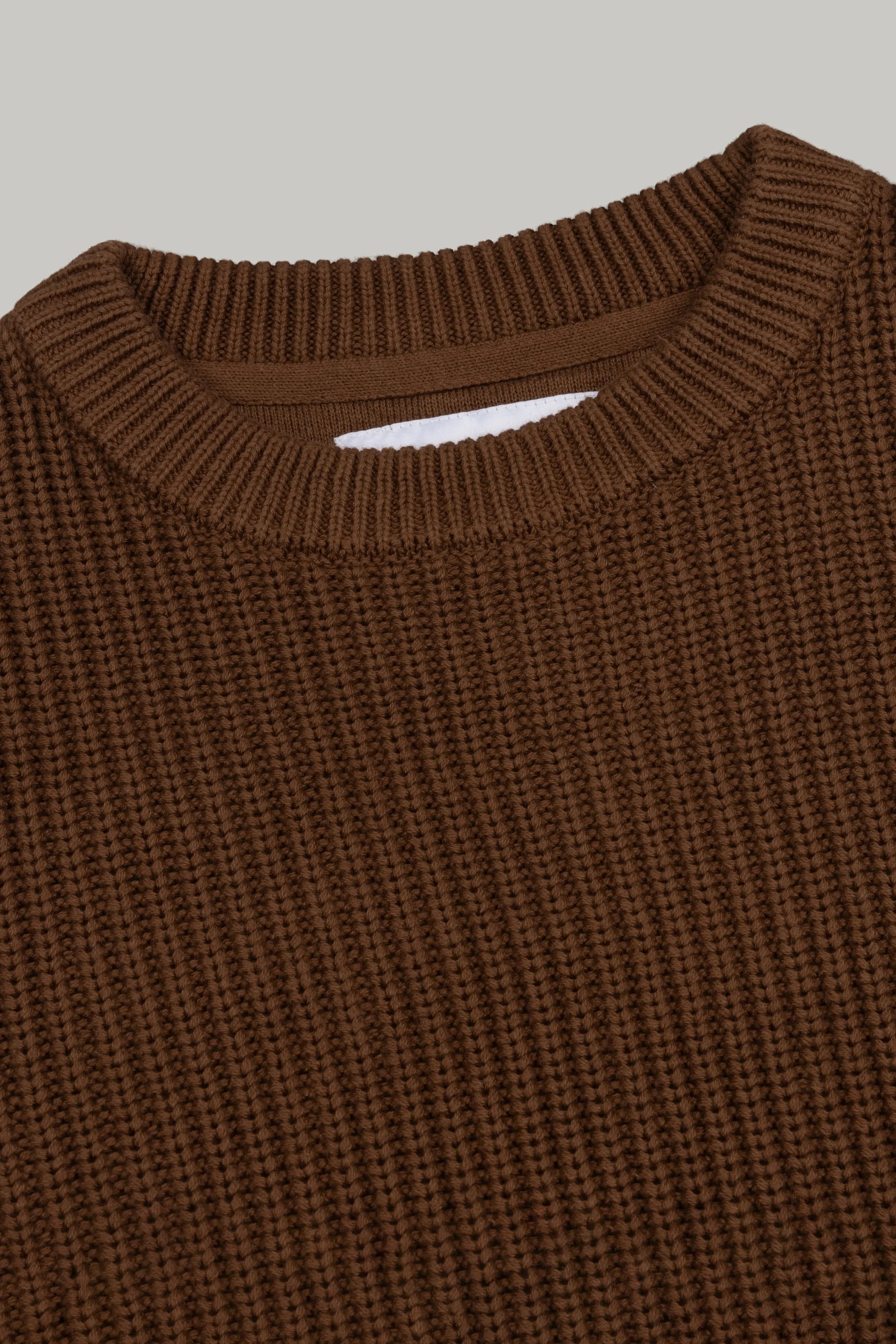 J Hailey Crew Knit - Tobacco - Wear London