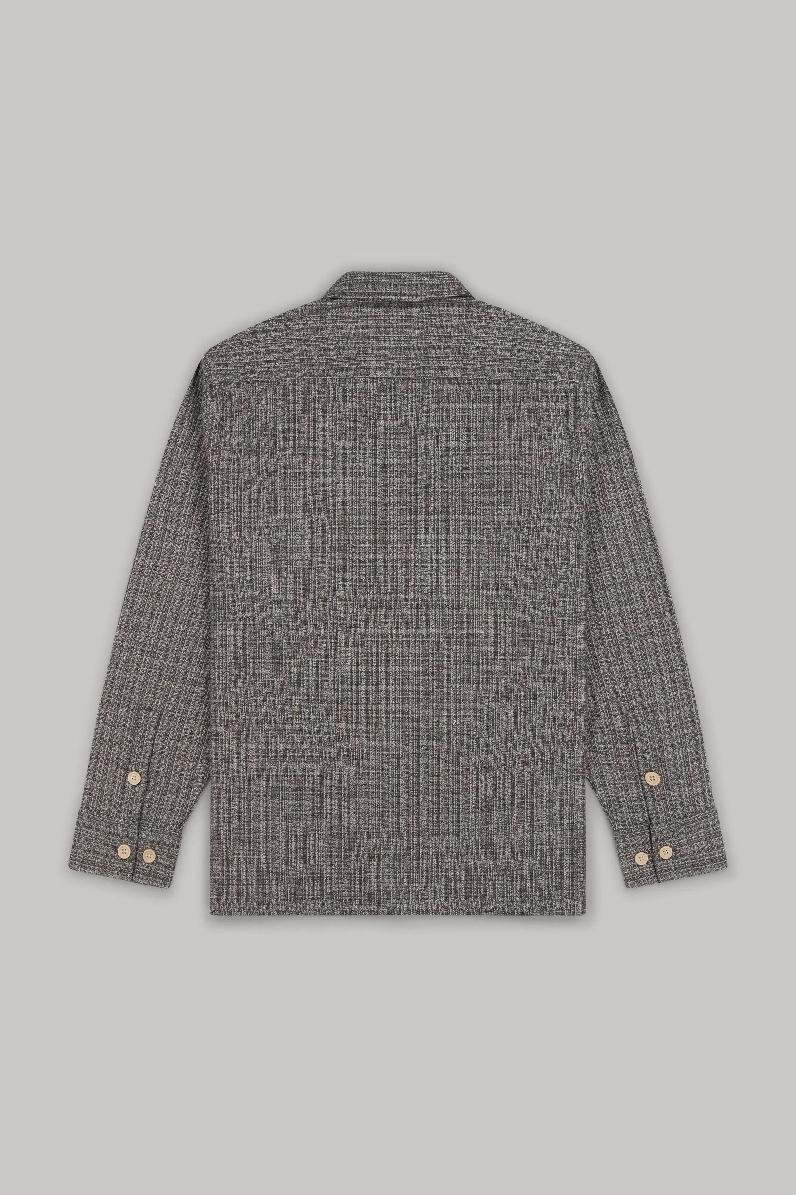 J Neo Cotton Overshirt - Grey & White - Wear London