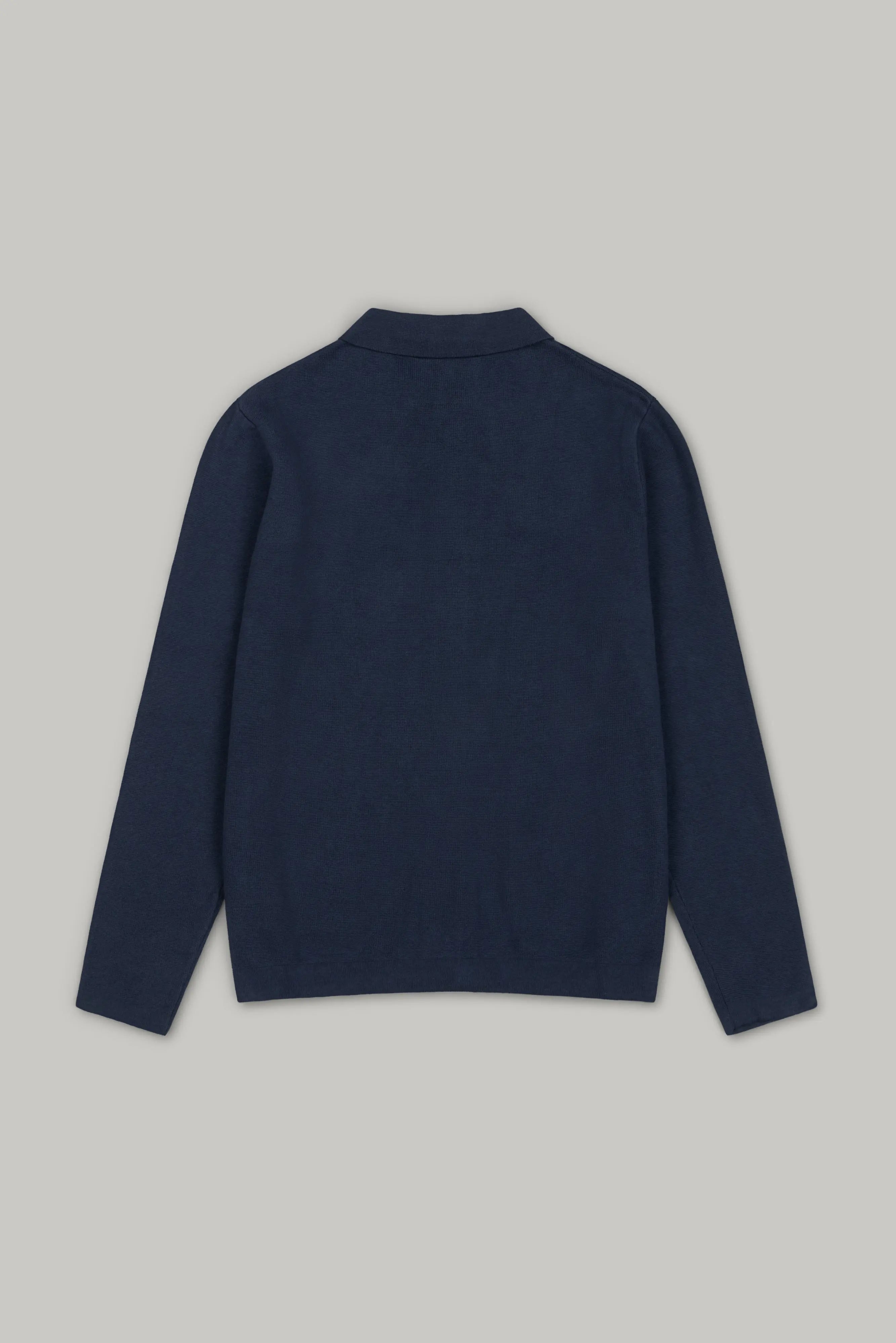 J Zippy Polo Cardigan Knitwear - Navy - Wear London