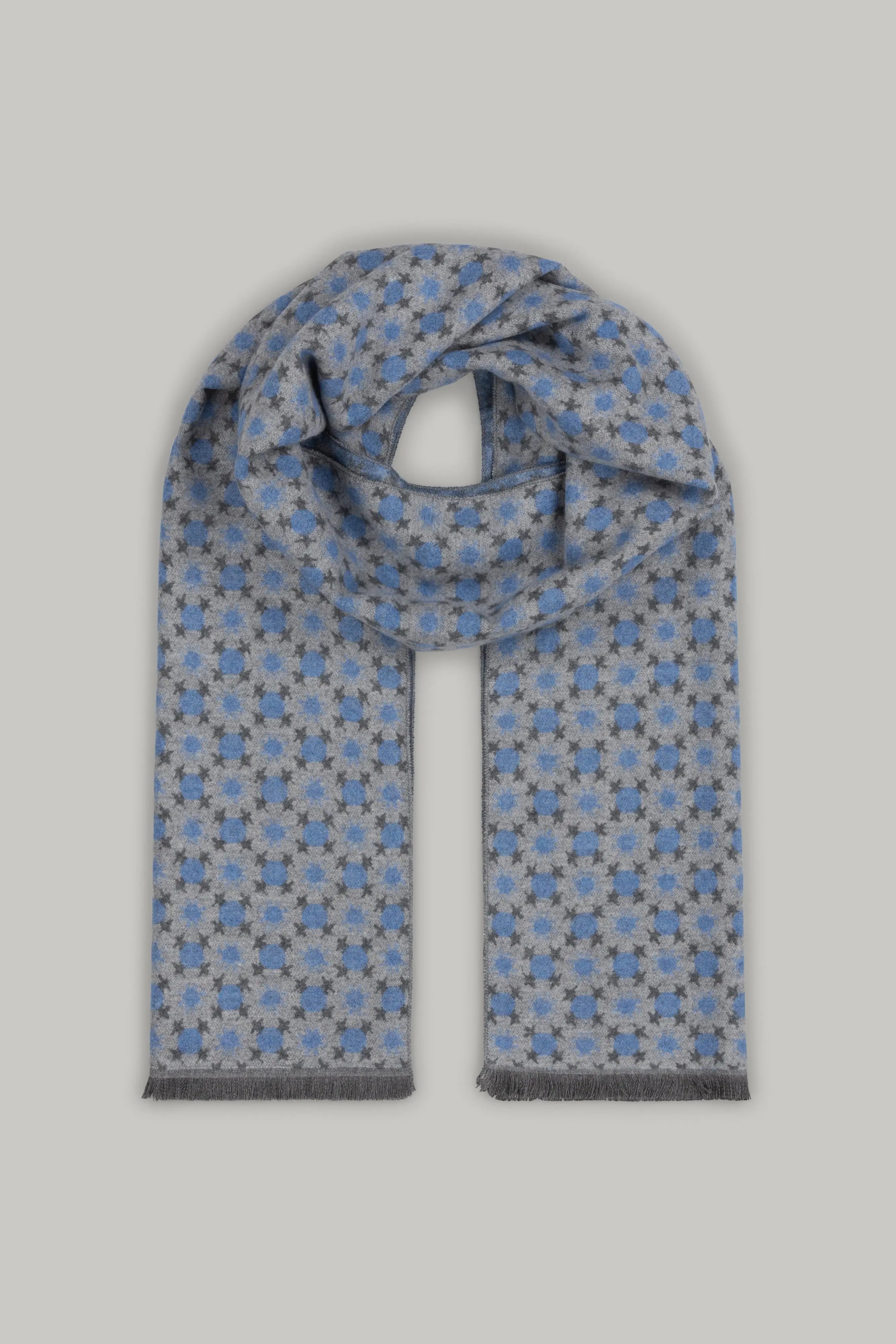 Scarf – 248 33119 – Solar Geo – L blue / L Grey - Wear London