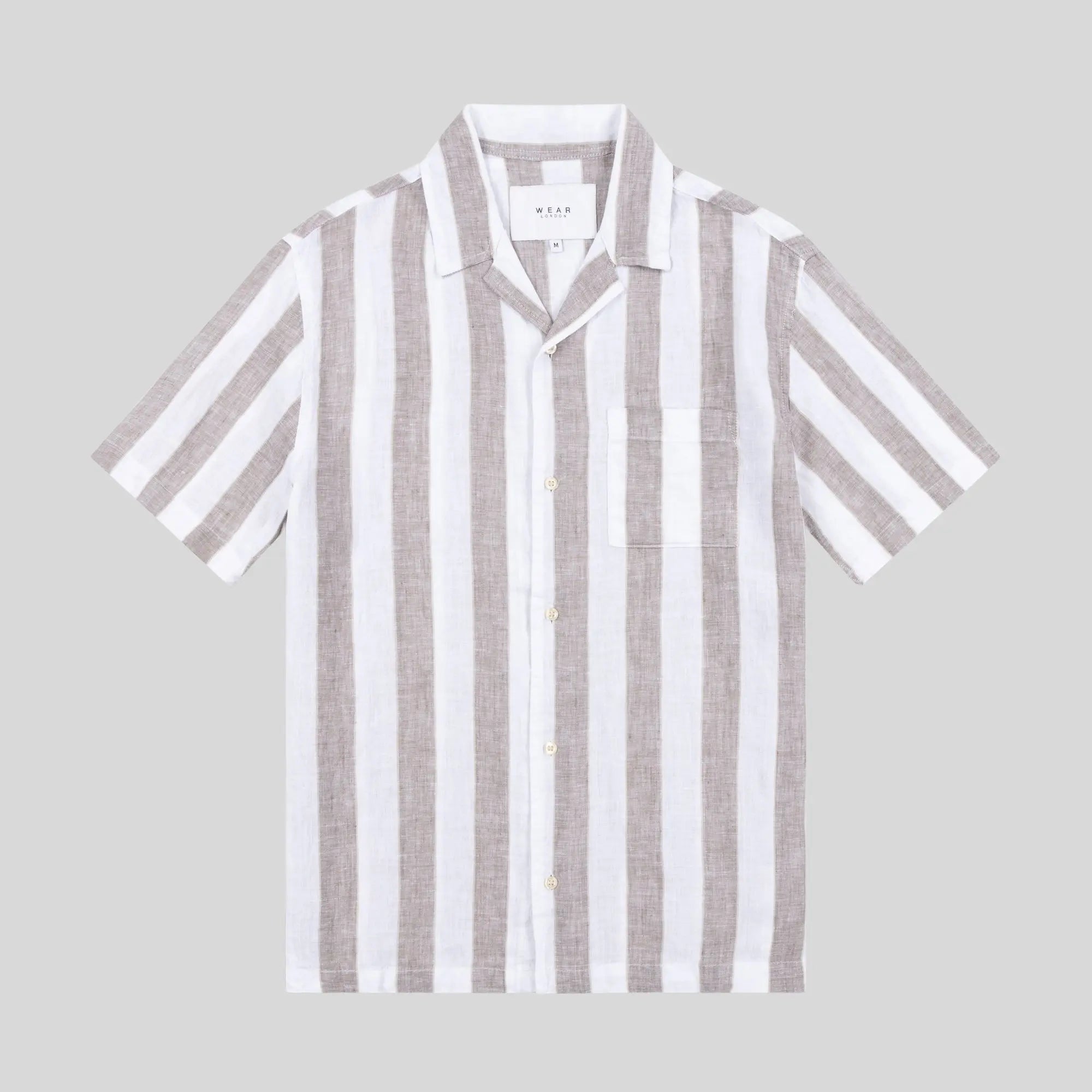 Lane - Short Sleeve Shirt - White Taupe - Wear London