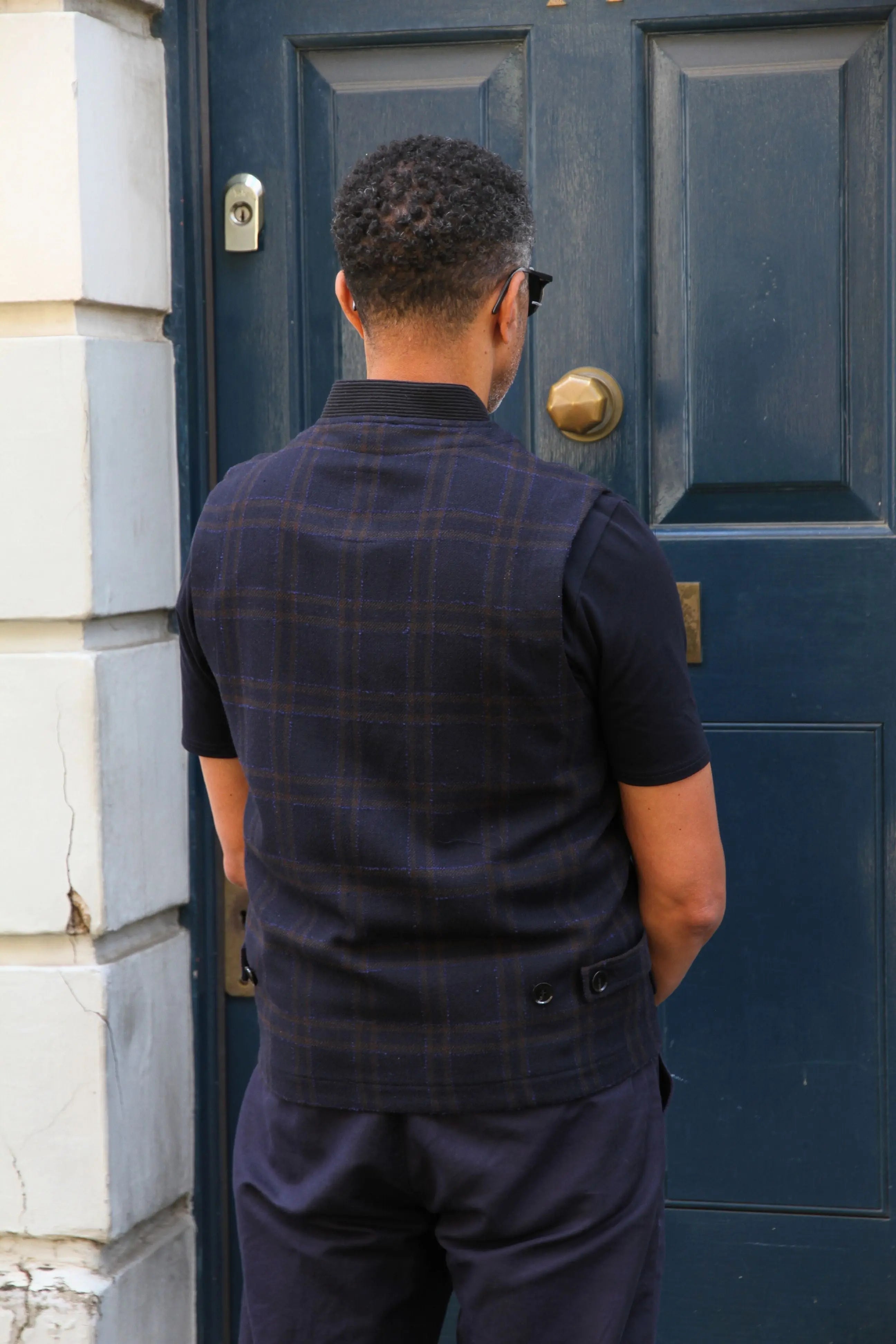 Liddy Waistcoat - Navy Check - Wear London