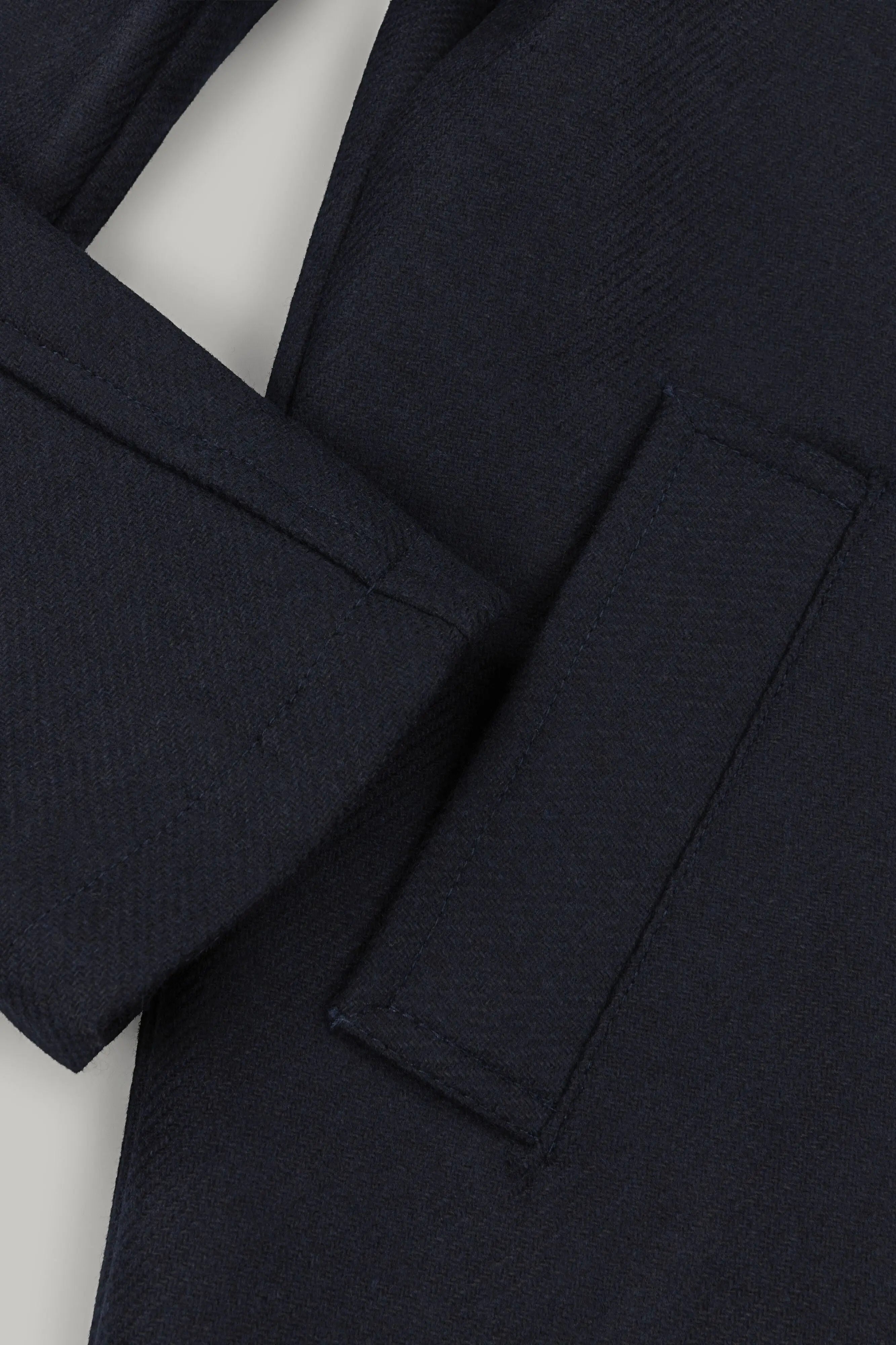 London Tab Lined Coat - Dark Navy Twill - Wear London