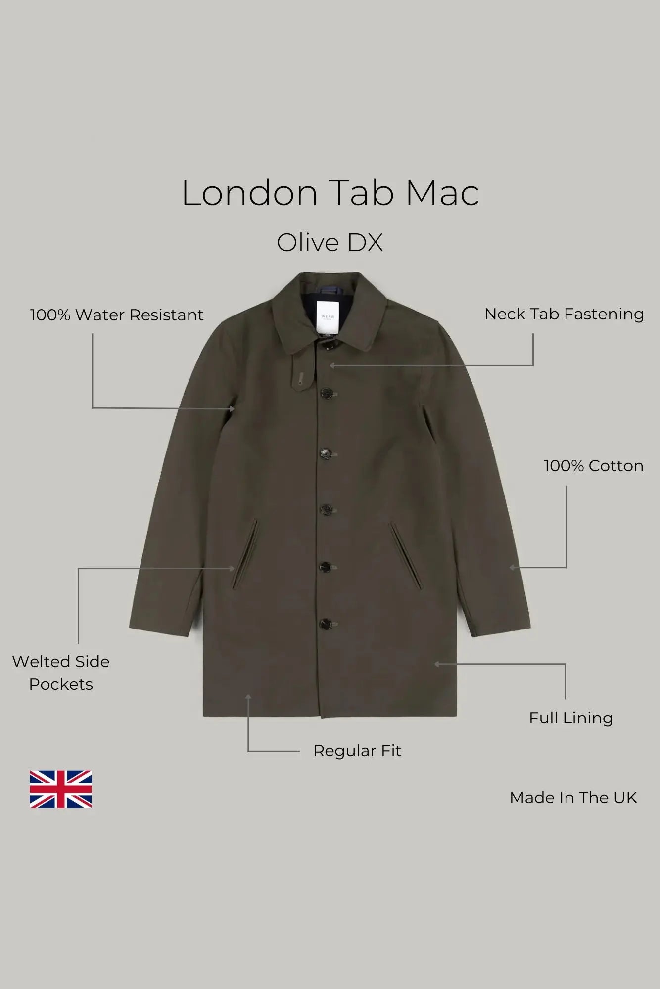 London Tab Mac - Dark Olive DX - Wear London