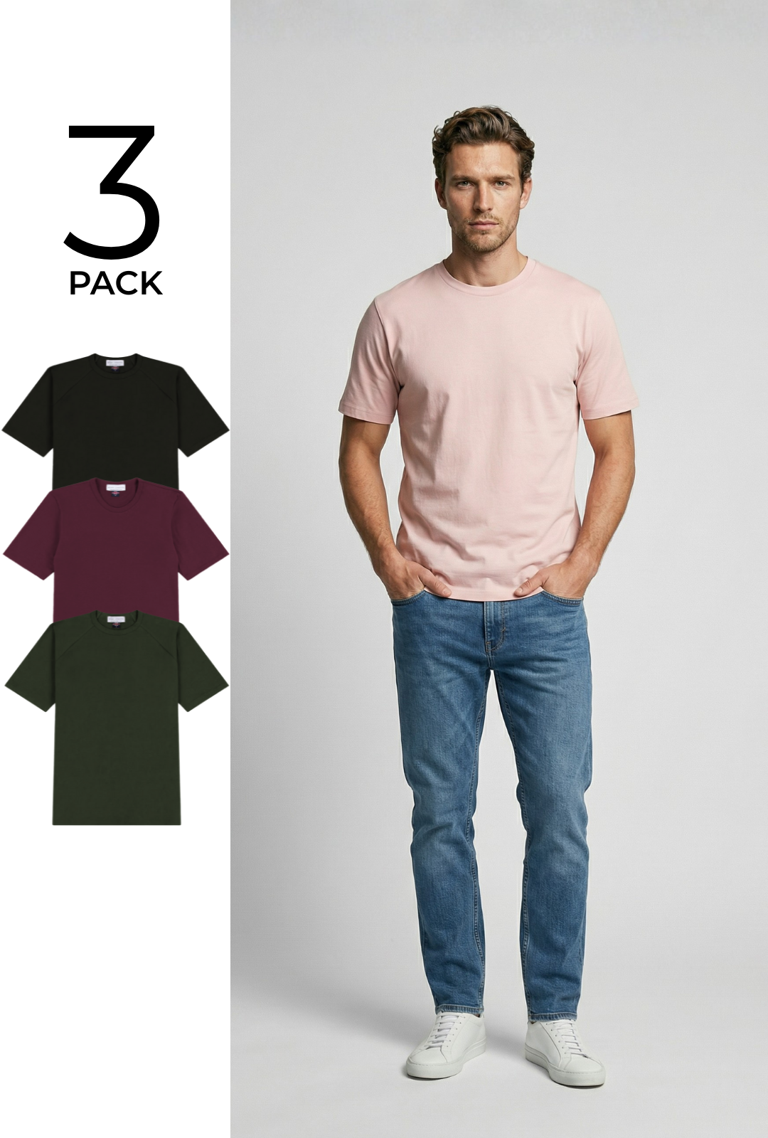 Mixed T-Shirt - 3 Pack - Wear London