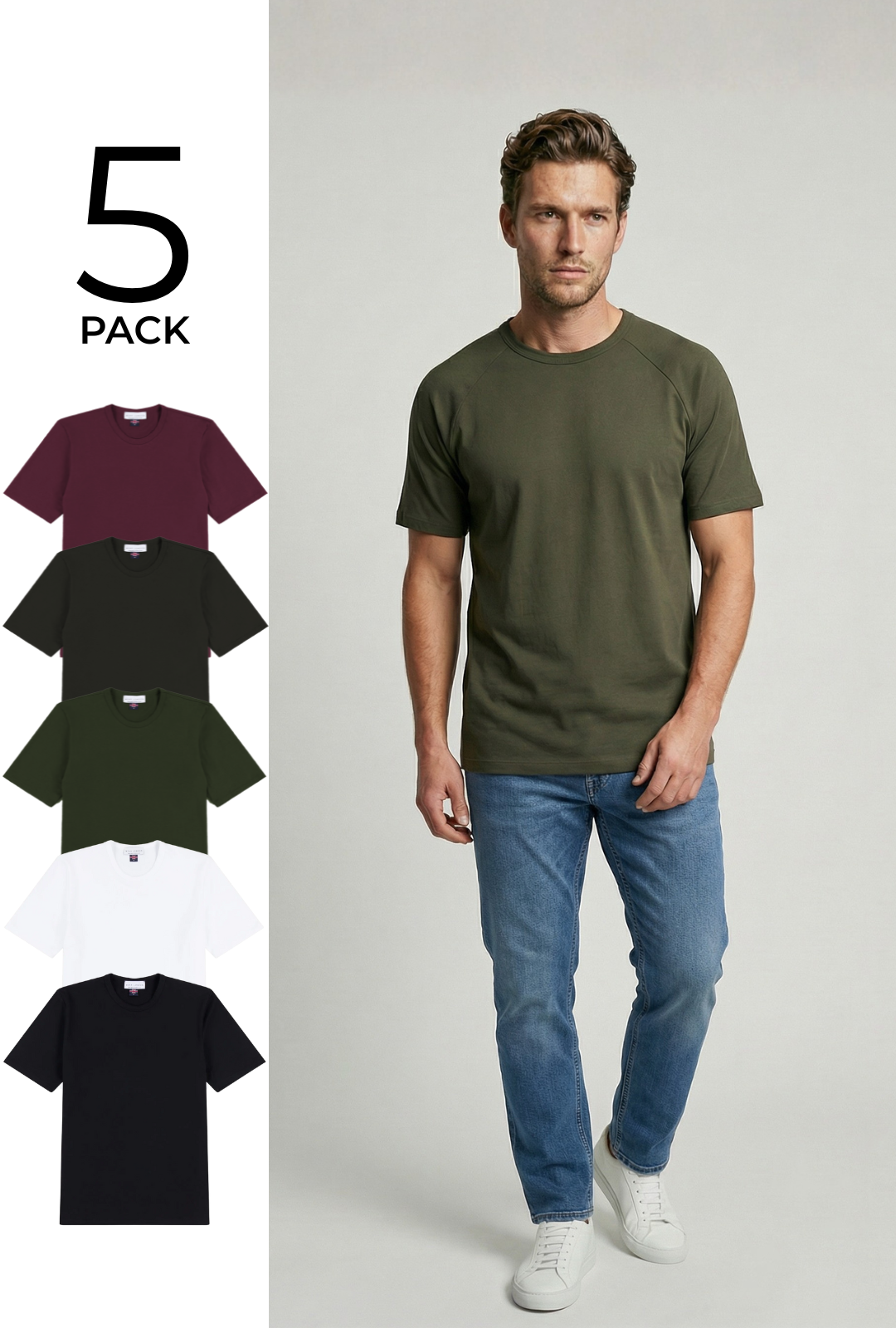 Mixed T-Shirt - 5 Pack - Wear London