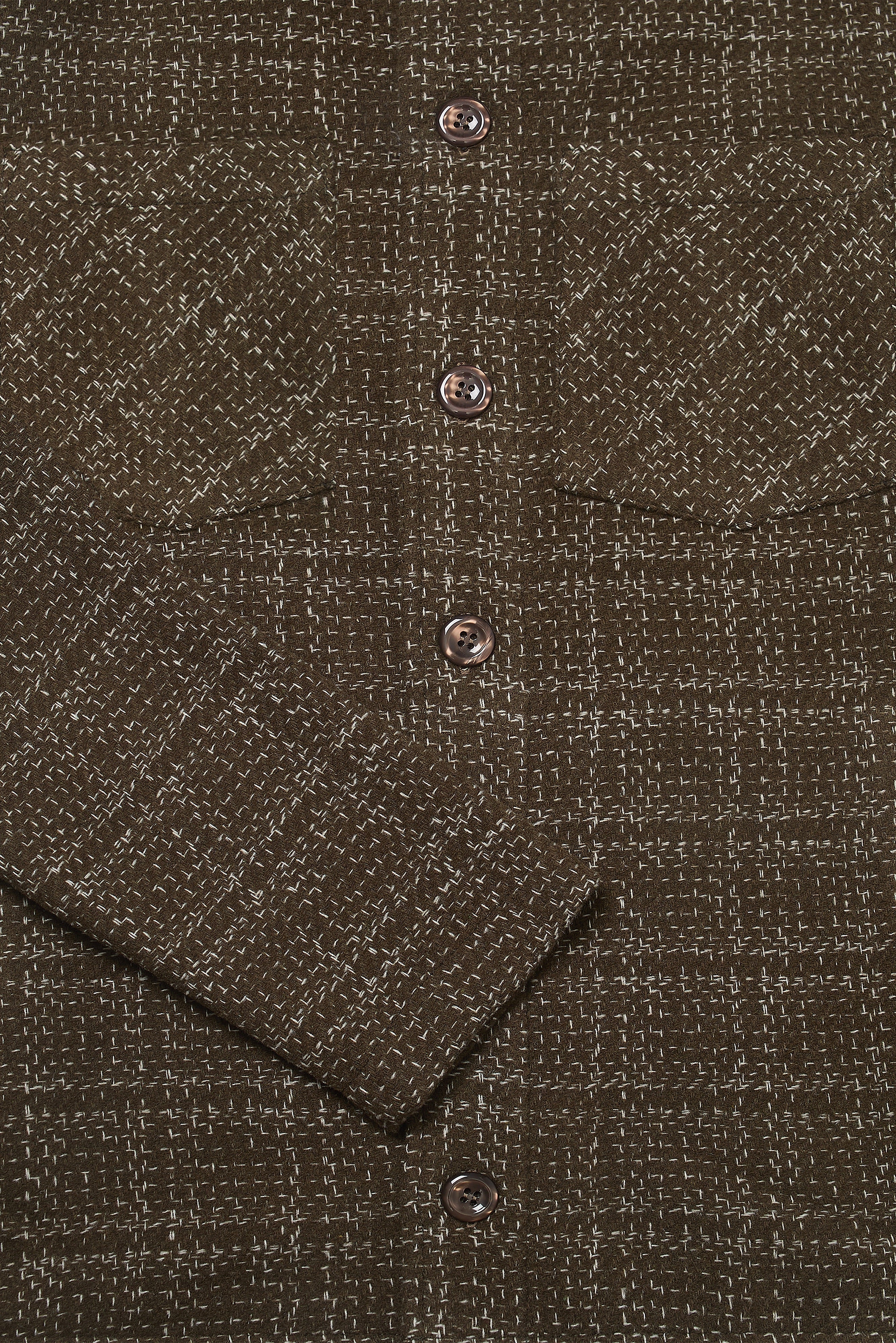 Bart Frame Overshirt - Mocha / Ecru - Wear London