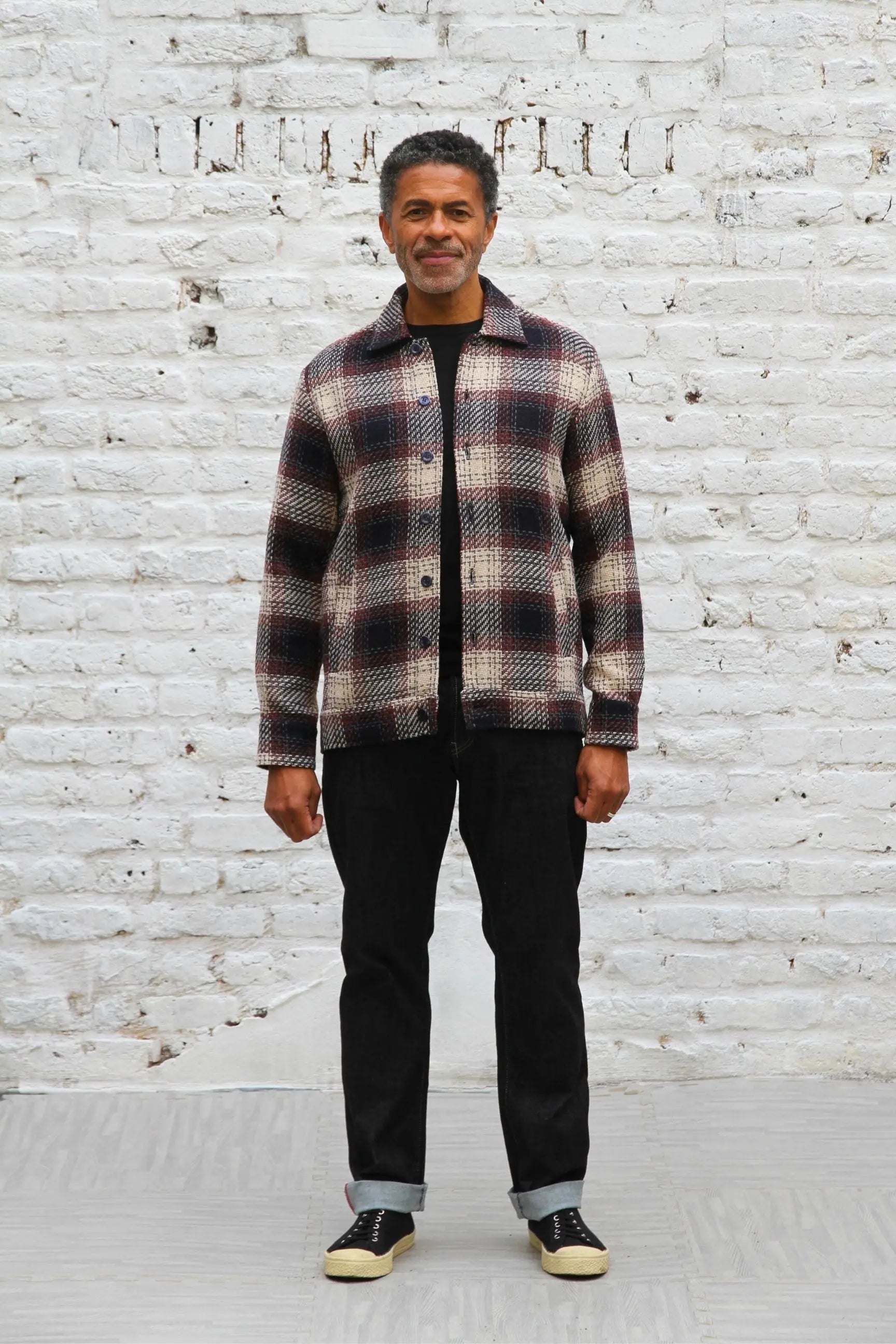 Montague Overshirt - Red Ecru Check - Wear London