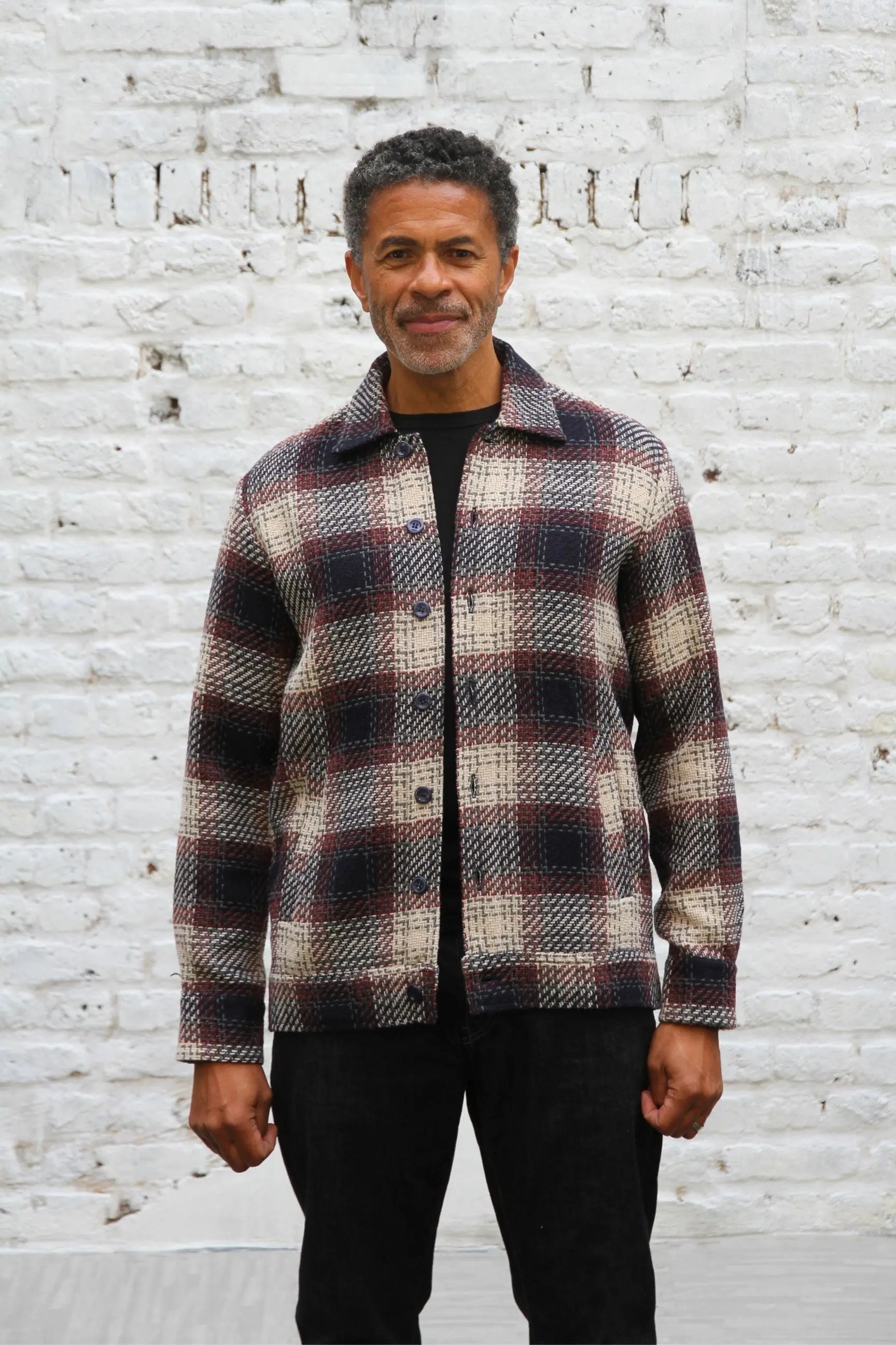 Montague Overshirt - Red Ecru Check - Wear London