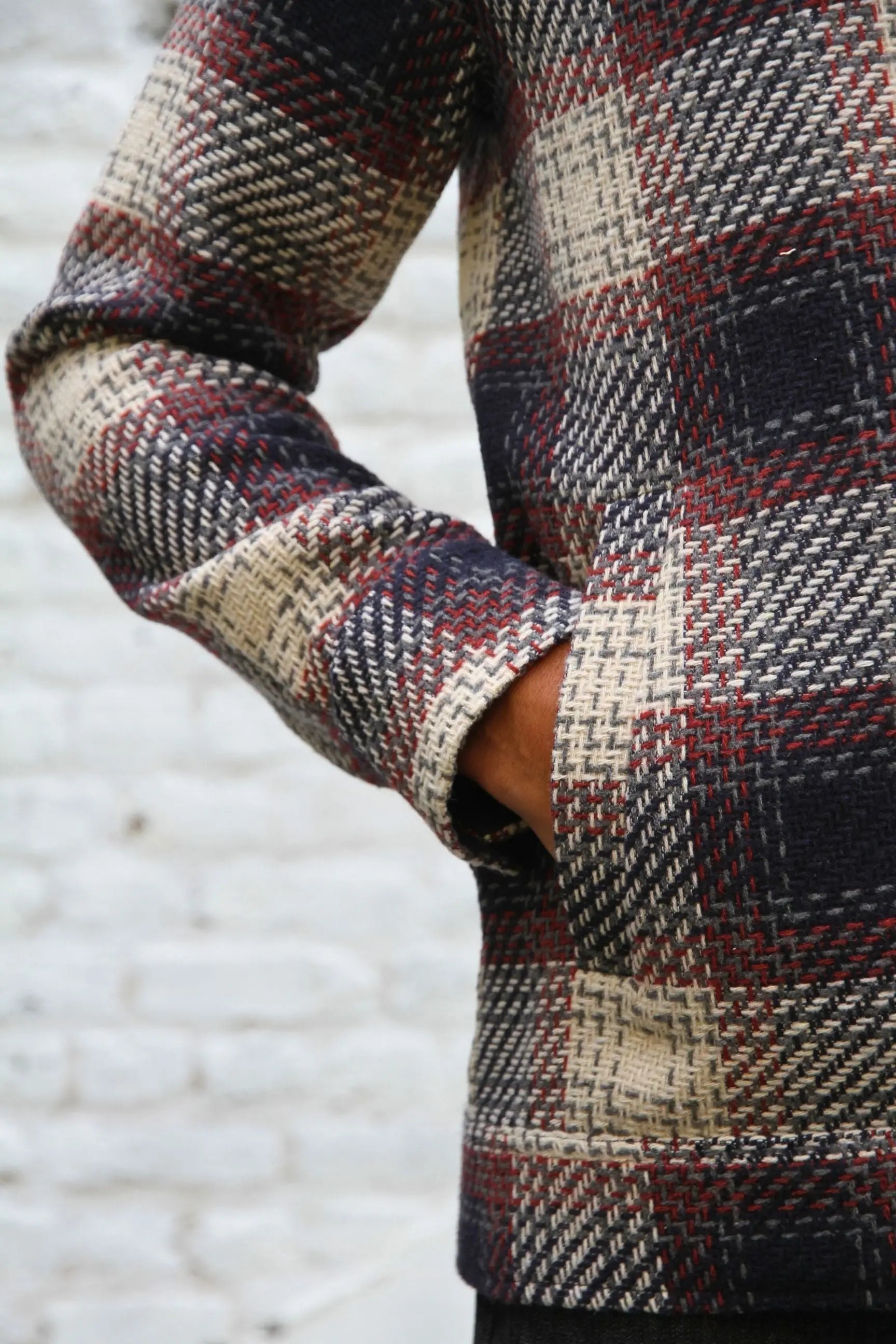 Montague Overshirt - Red Ecru Check - Wear London