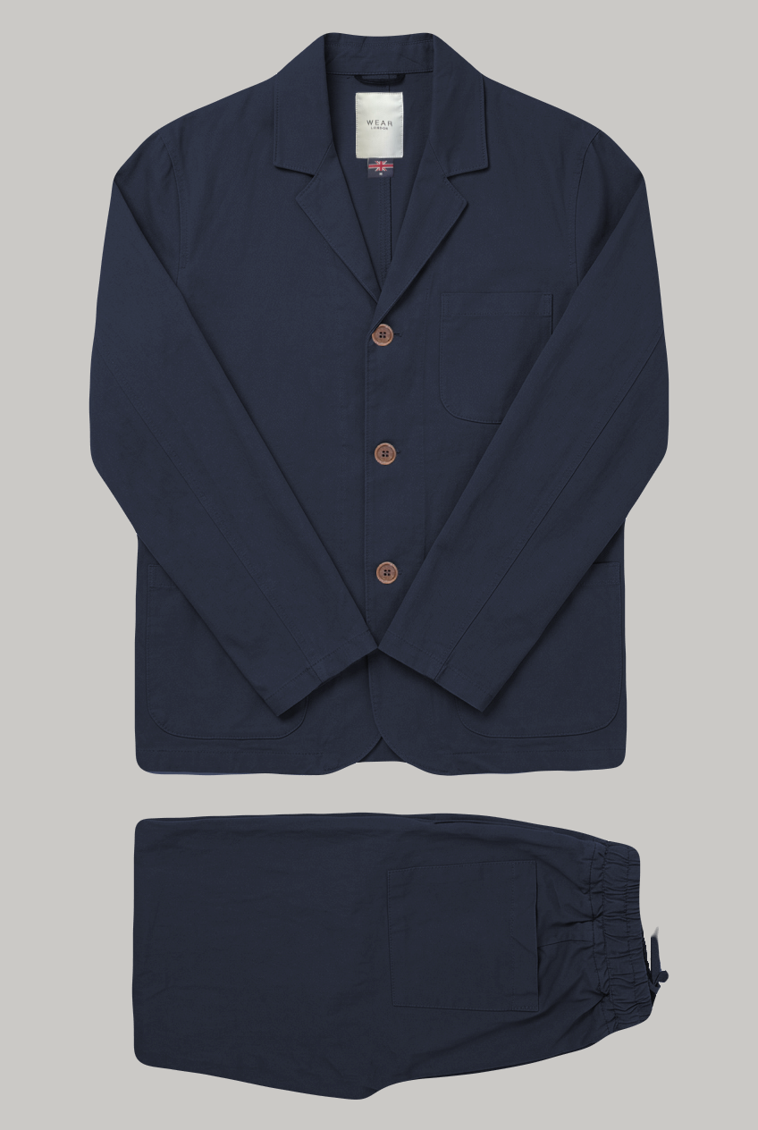 The Whitechapel - Cotton Linen Two Piece Suit - Navy - Wear London
