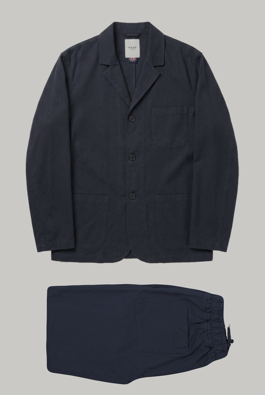 The Whitechapel - Cotton Linen Two Piece Suit - Navy - Wear London