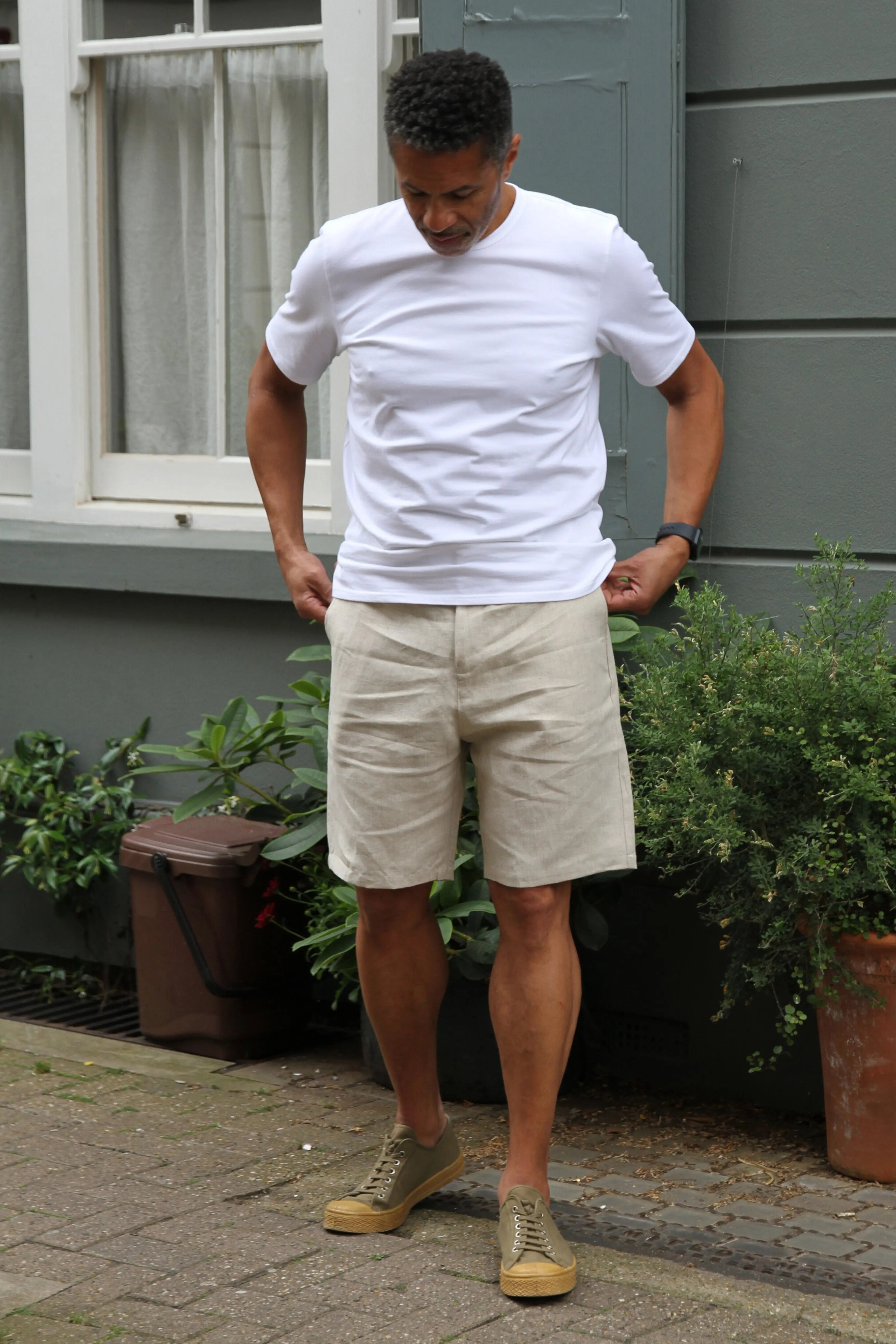 Neal Linen Short - Natural - Wear London