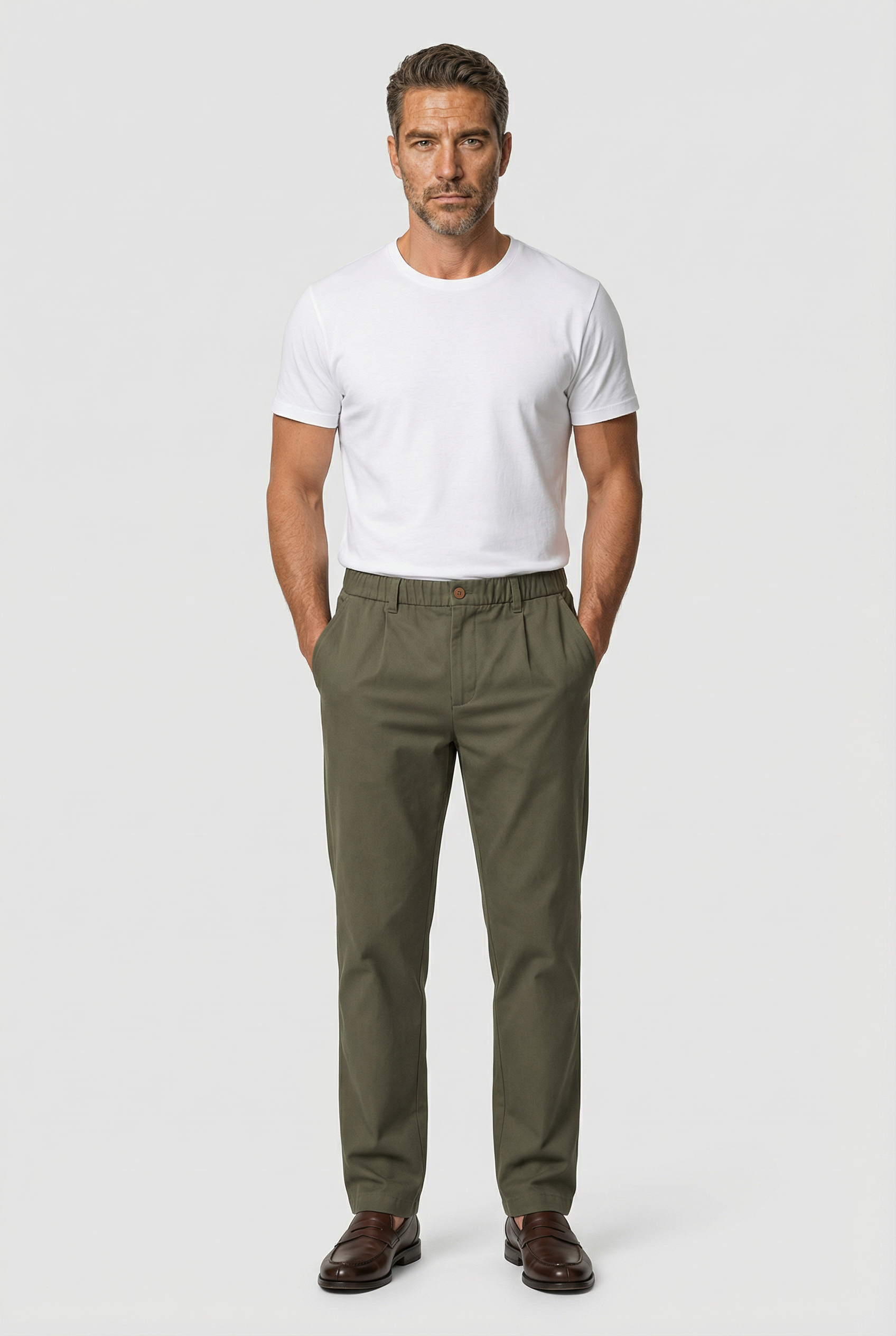 Crispin Chino Comfort Stretch  - Cappucino - Wear London