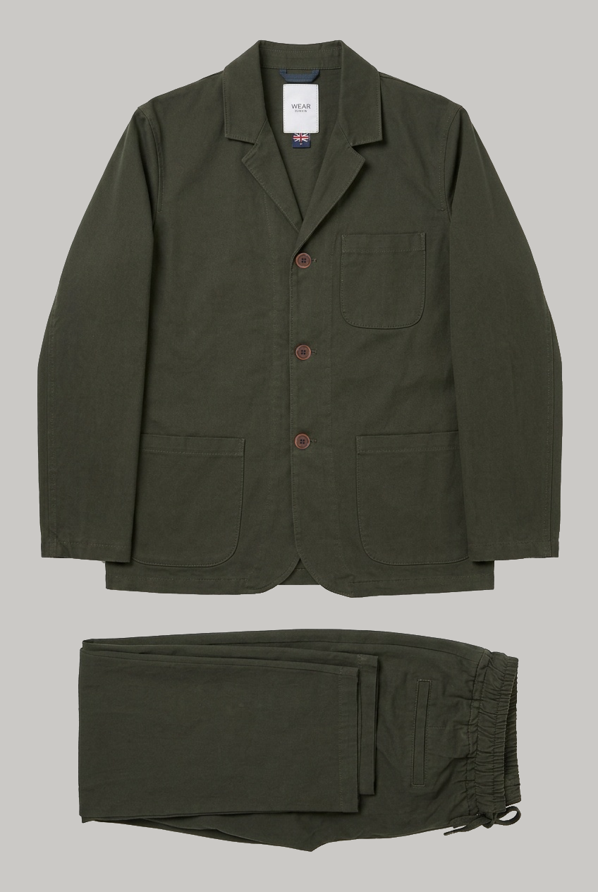 The Whitechapel - Cotton Linen Two Piece Suit - Olive - Wear London