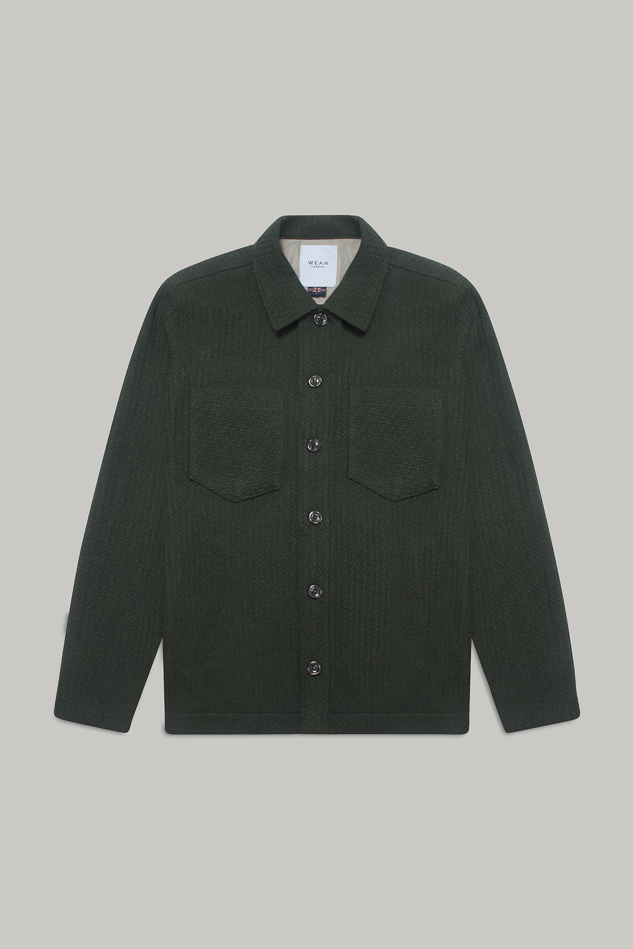 Bart Overshirt - Olive Waffle - Wear London