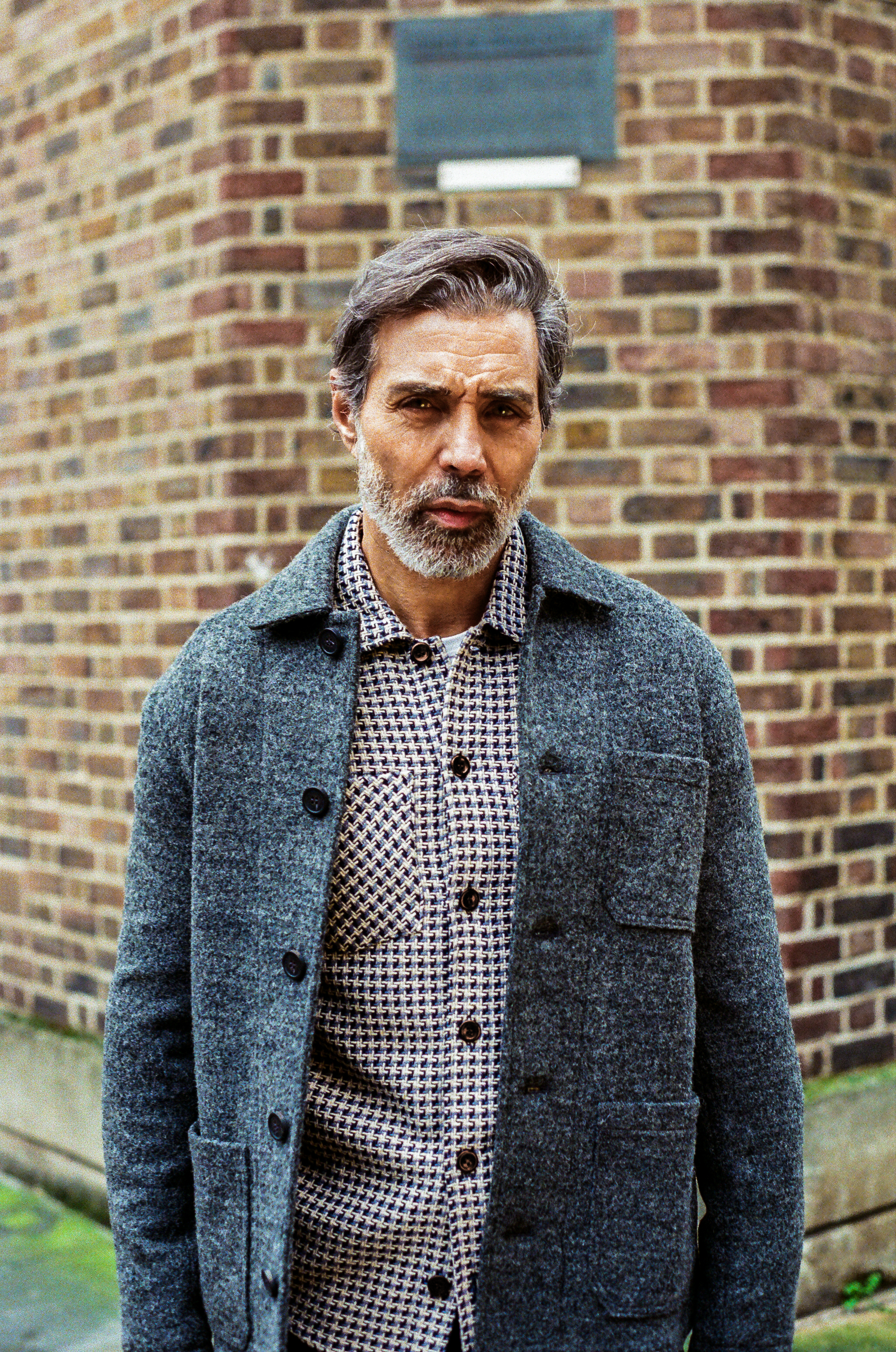 Bart Overshirt - Mid Blue / Stone Check - Wear London