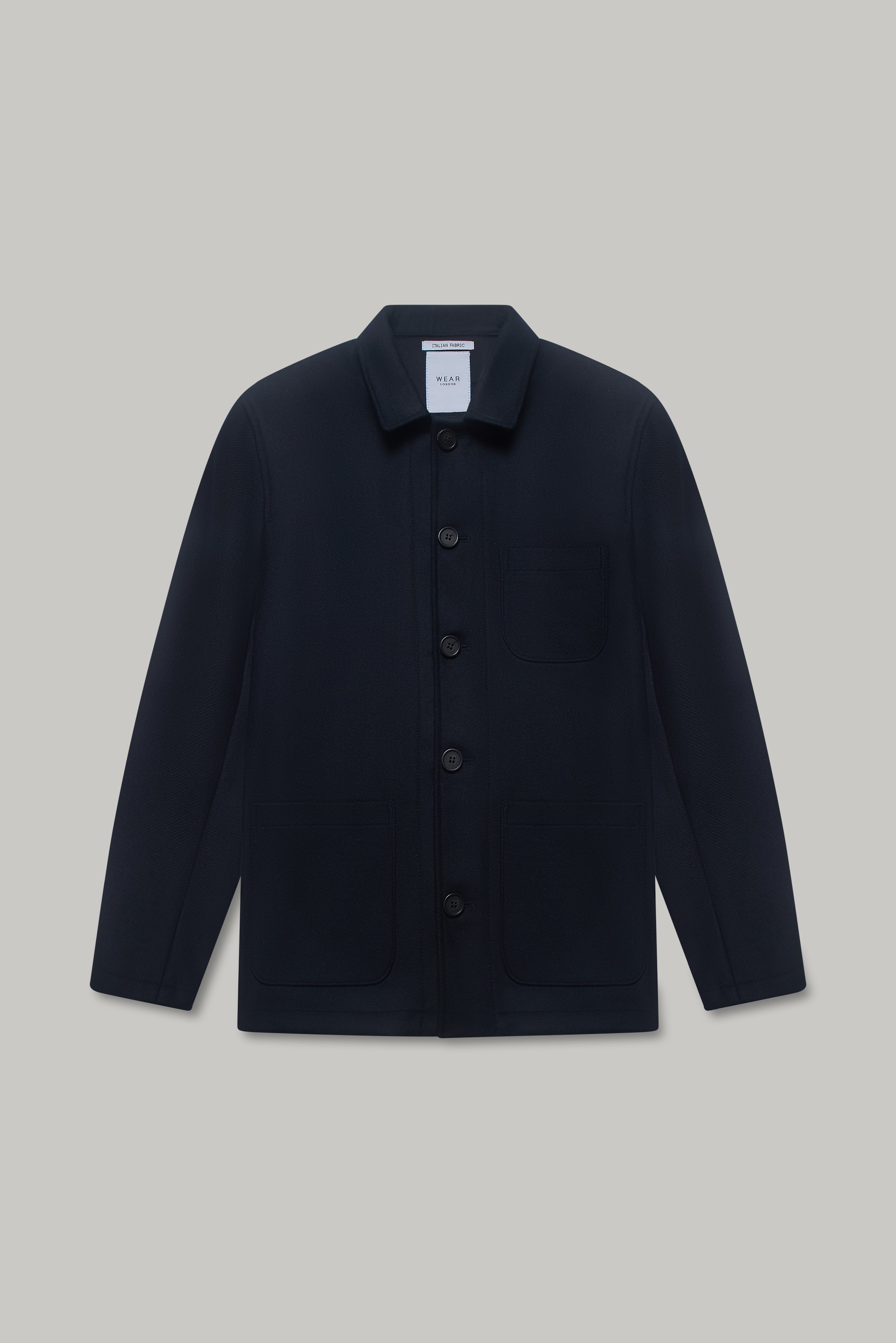Chiltern Shacket Sleeve Lining - Birbo Twill Navy - Wear London