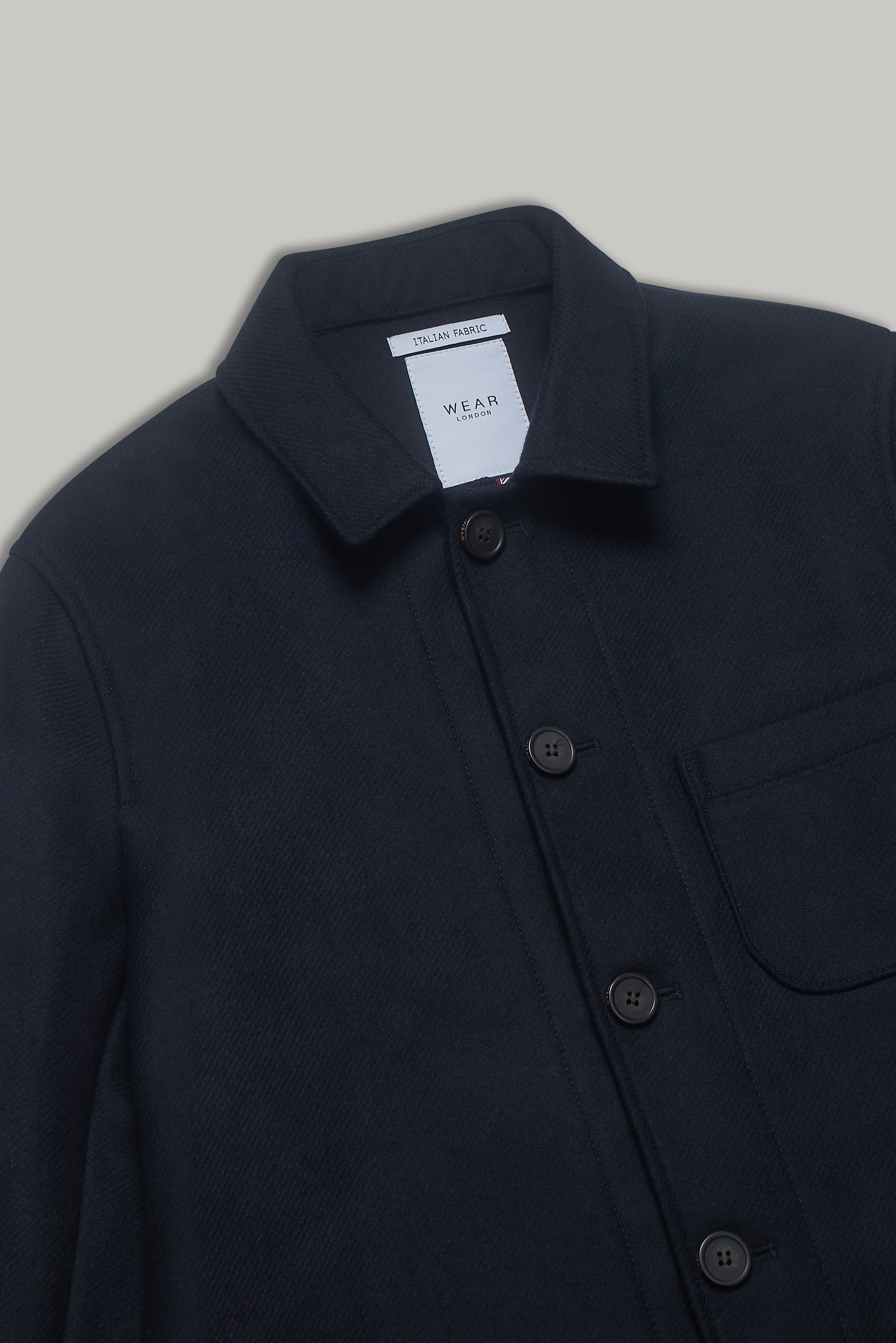 Chiltern Shacket Sleeve Lining - Birbo Twill Navy - Wear London