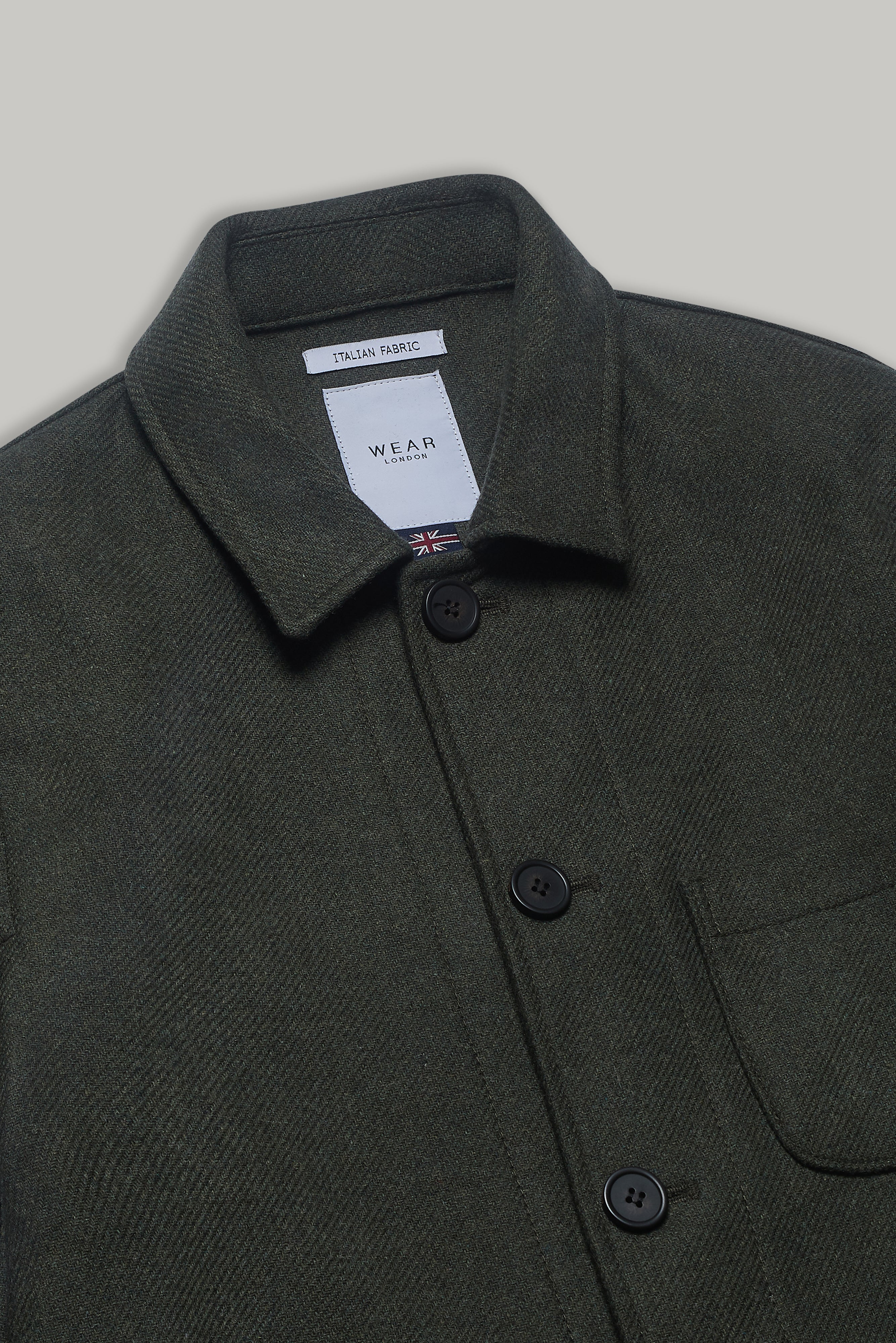 Chiltern Shacket Sleeve Lining - Birbo Twill Olive - Wear London