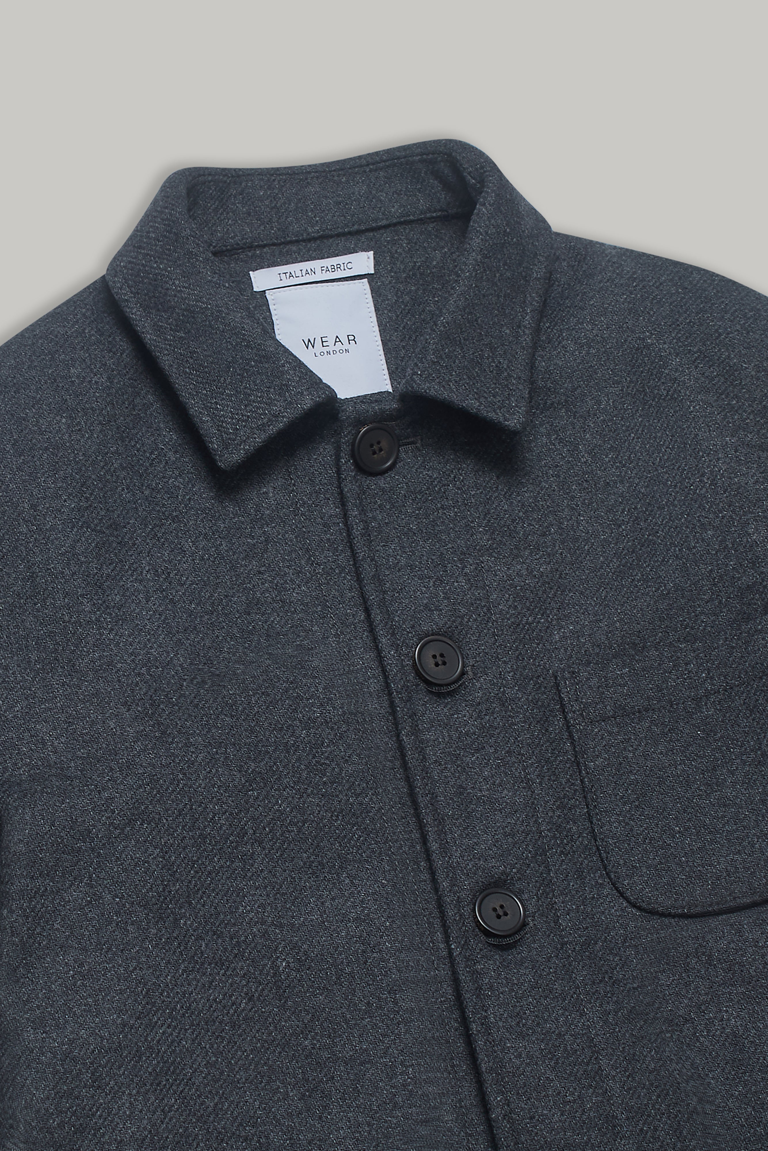 Chiltern Shacket Sleeve Lining - Birbo Twill Grey - Wear London