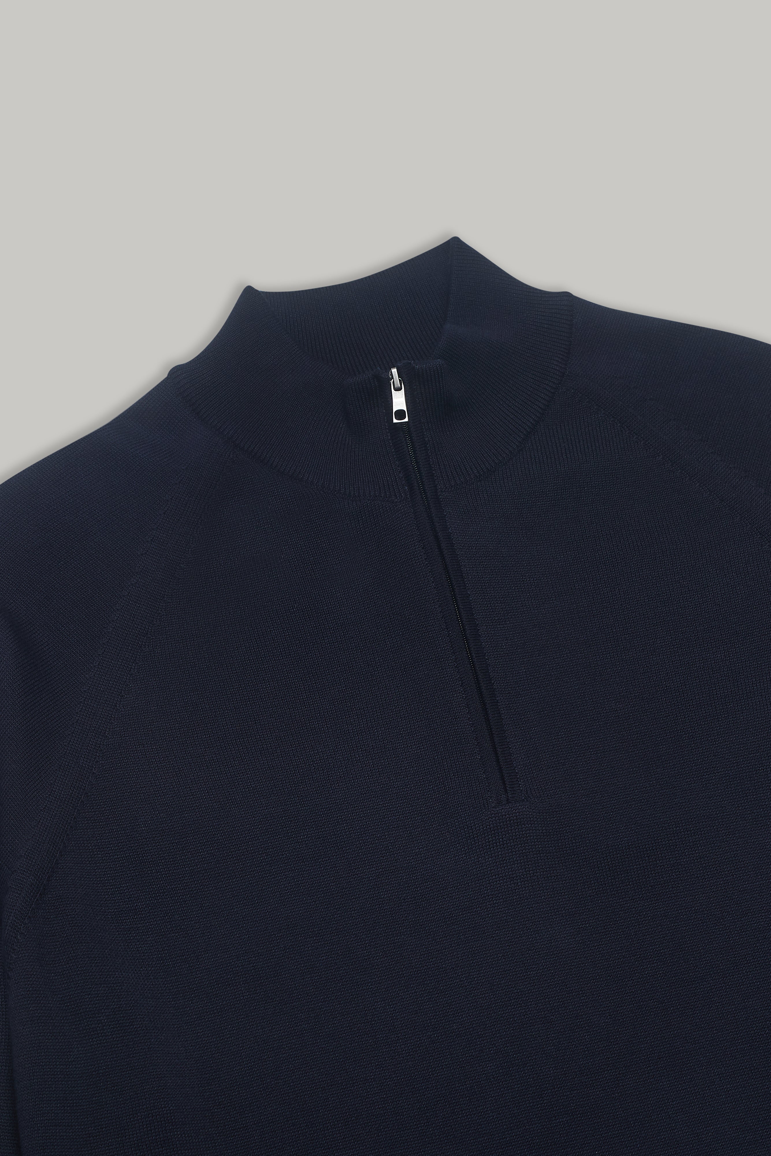 Alfie - Knitwear - Quarter Zip - Navy - Wear London
