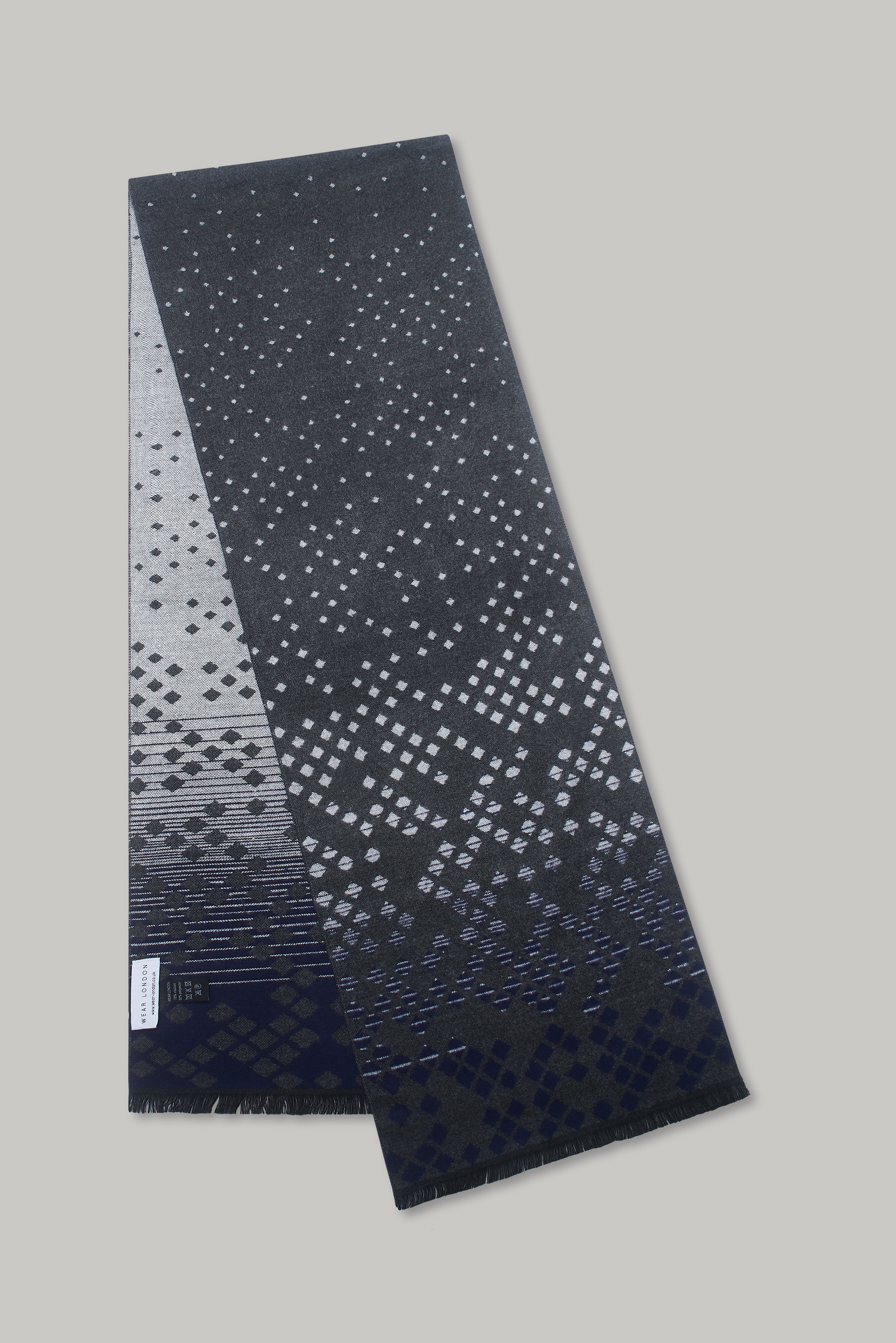 Scarf – Fluorescent Geo Silver / Royal - Wear London