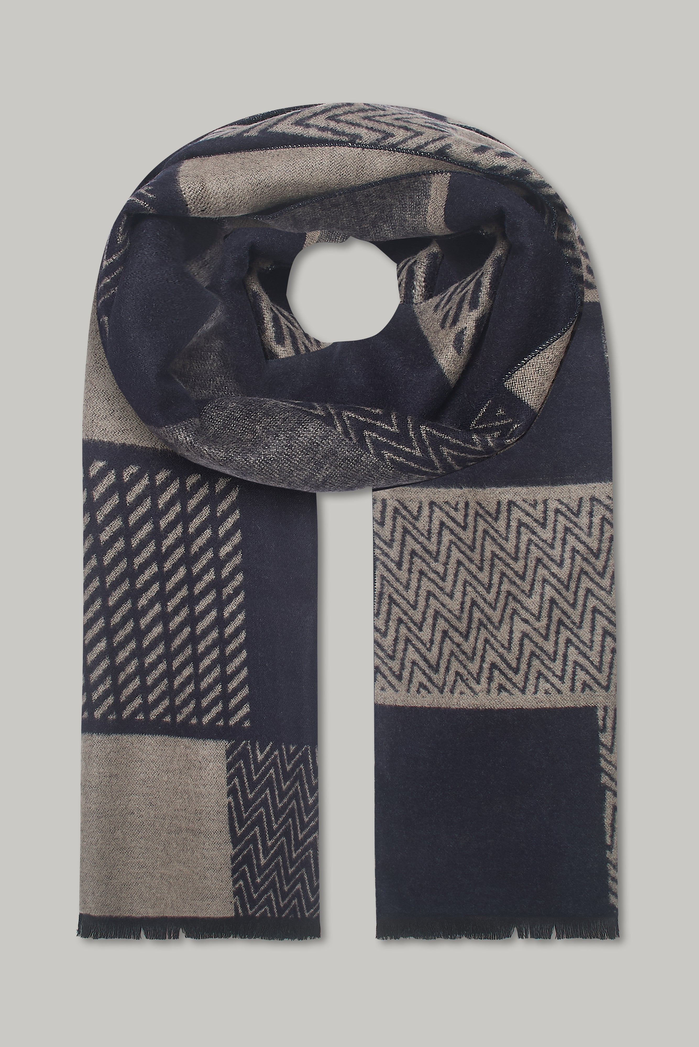 Scarf – Multi Geo Navy - Wear London