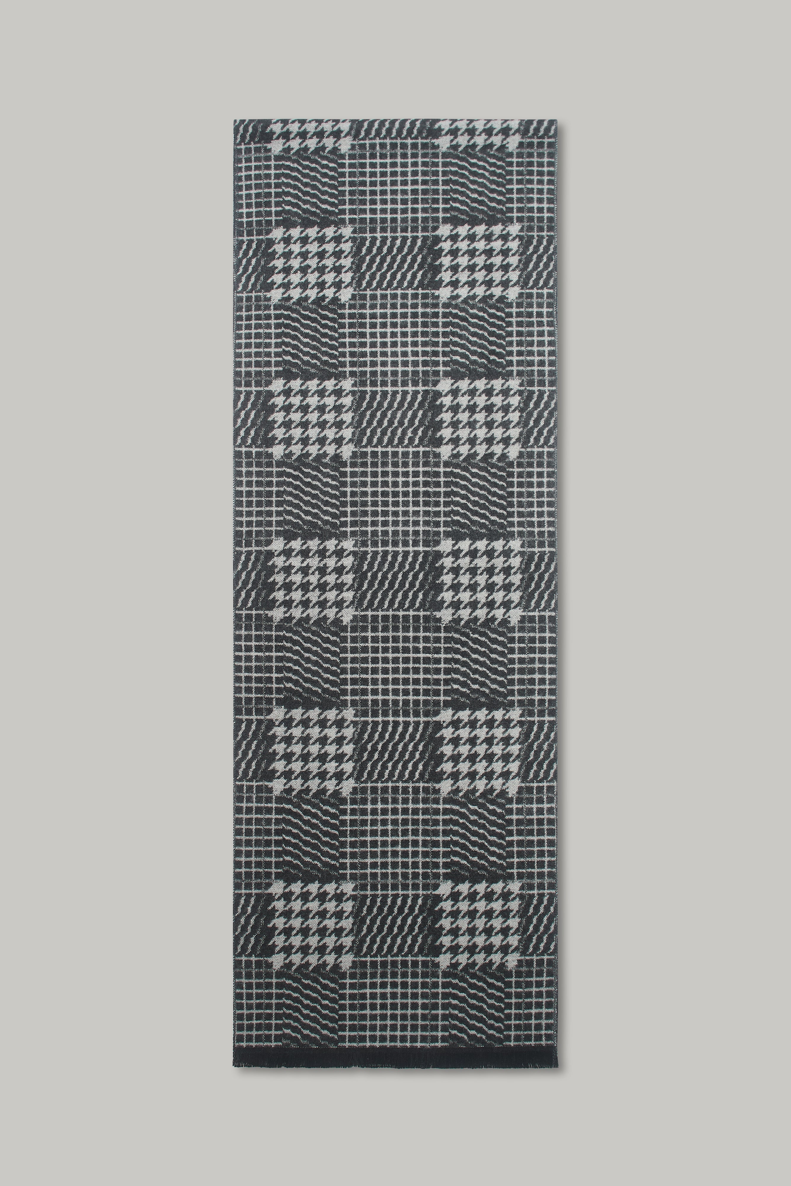 Scarf - Burb Mutli Geo Charcoal - Wear London