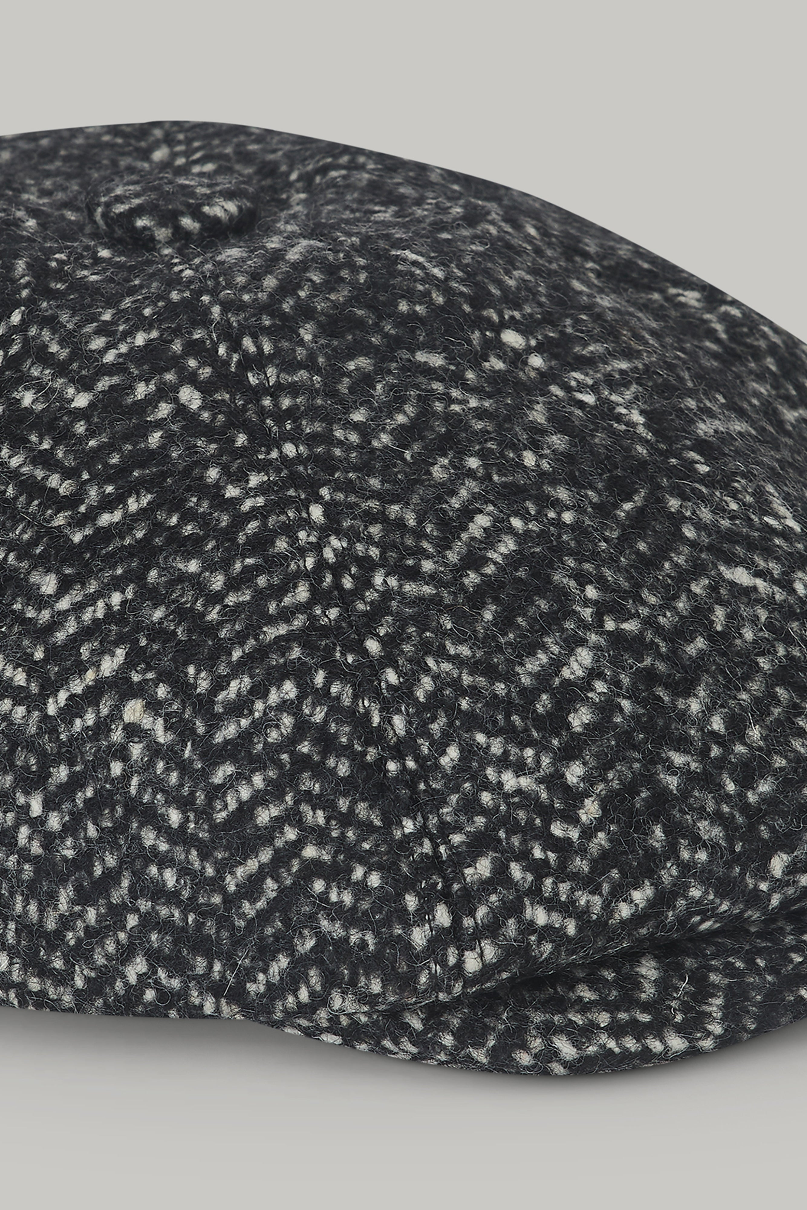 Baker Boy Hat - Black Herringbone - Wear London