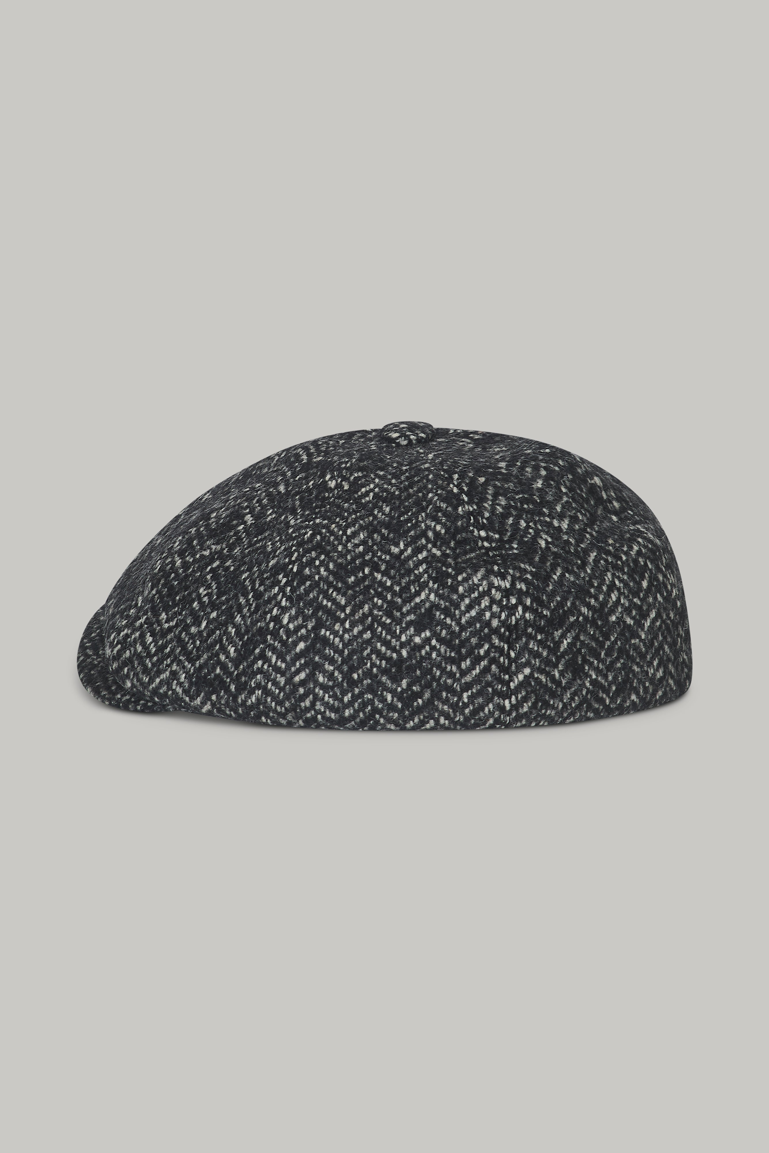 Baker Boy Hat - Black Herringbone - Wear London