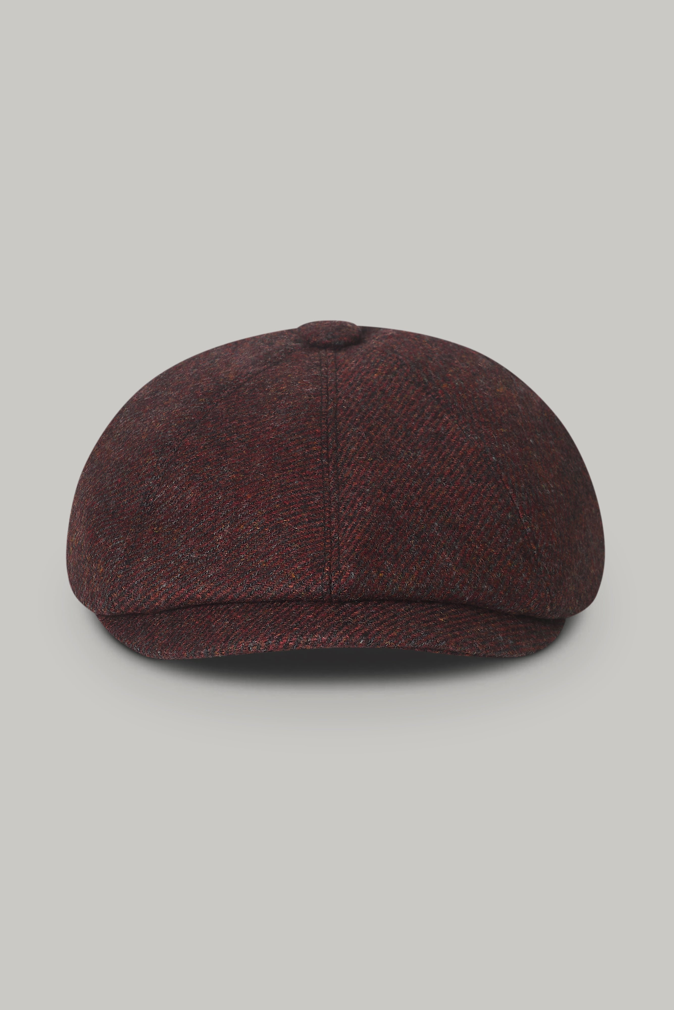 Baker Boy Hat - Plain Bordeaux 100% Wool - Wear London