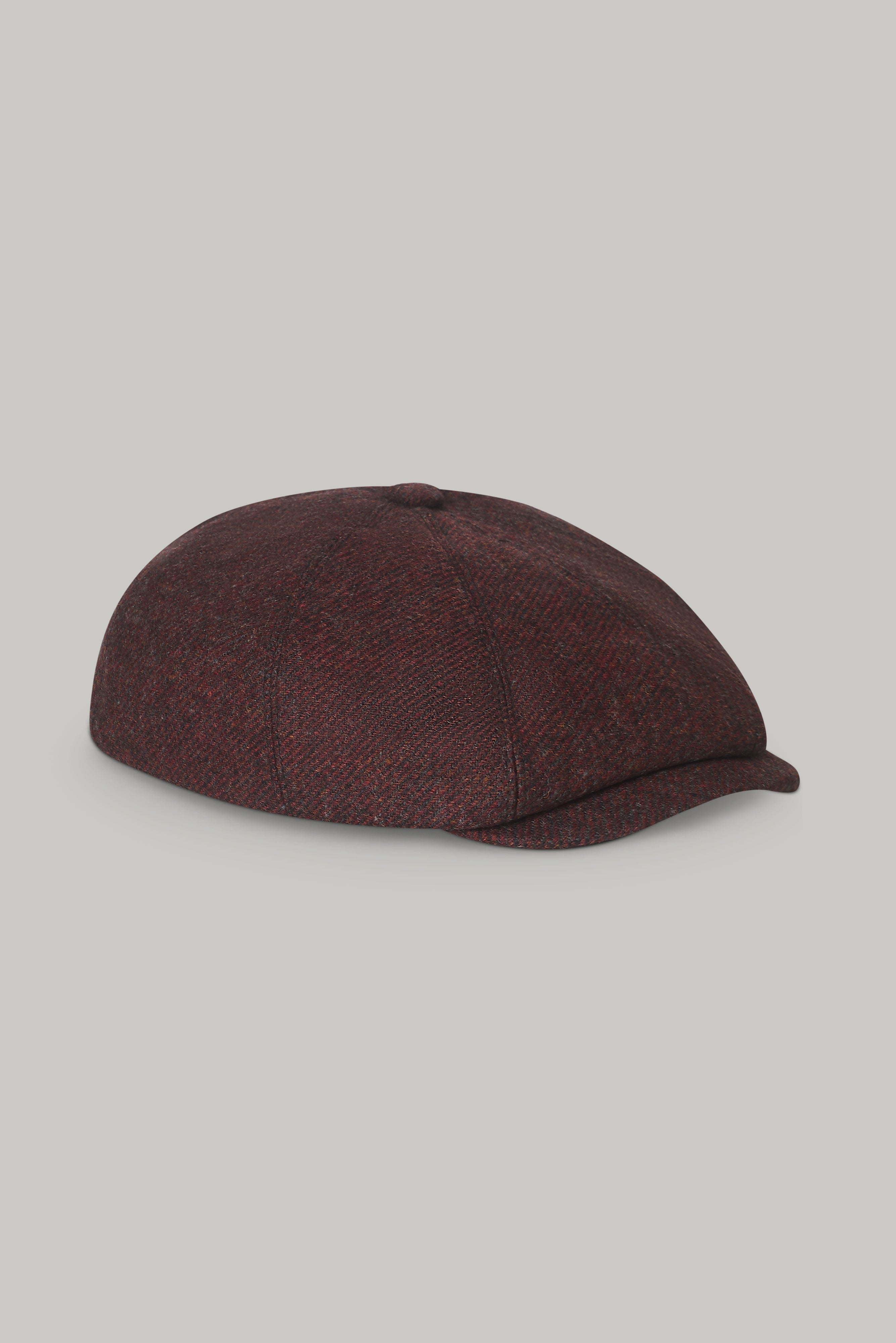 Baker Boy Hat - Plain Bordeaux 100% Wool - Wear London
