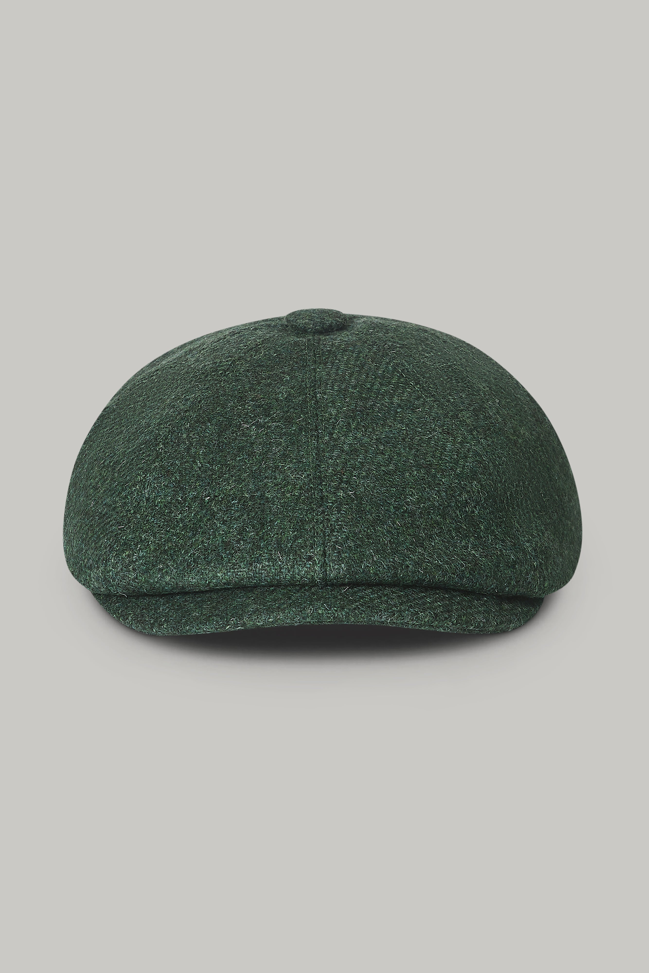 Baker Boy Hat - Plain Green 100% Wool - Wear London